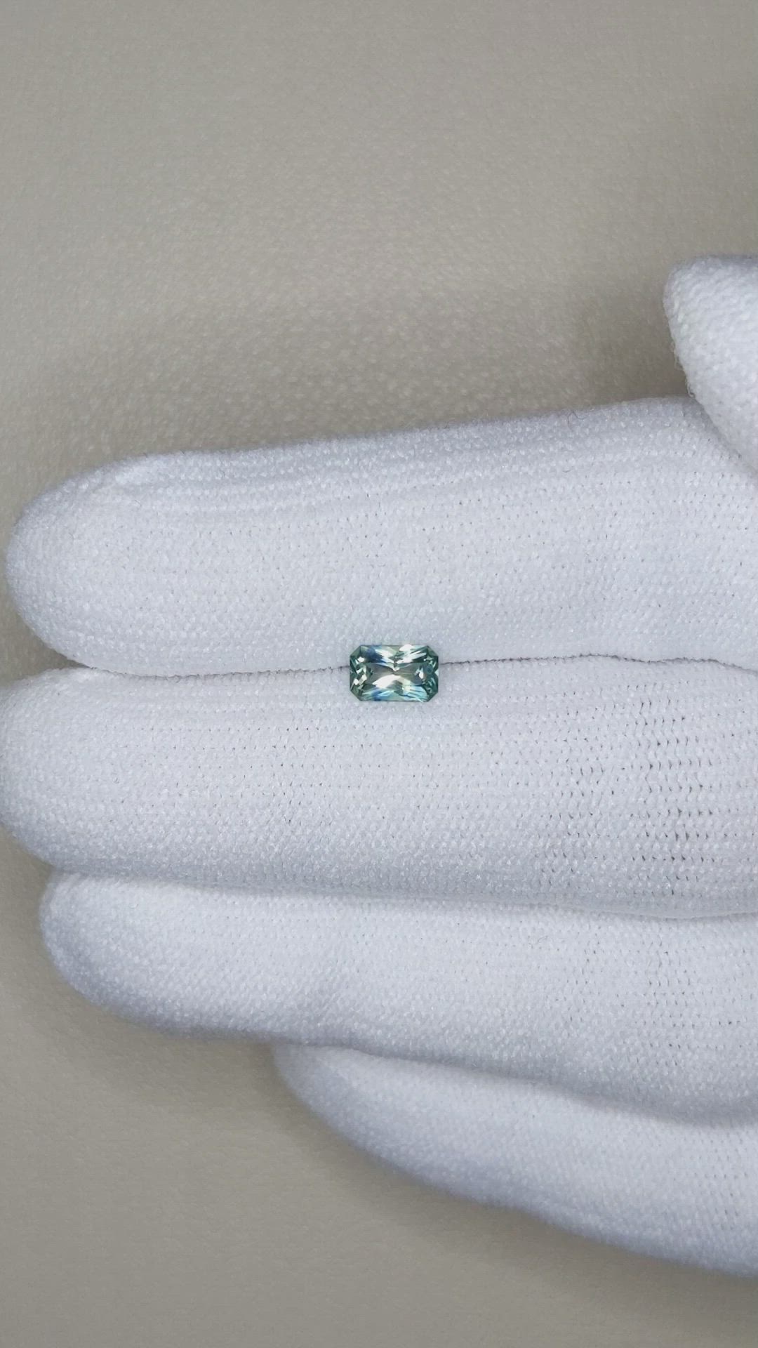 0.43 Ct. Bluish Green Sapphire from Ceylon (Sri Lanka) Size Video