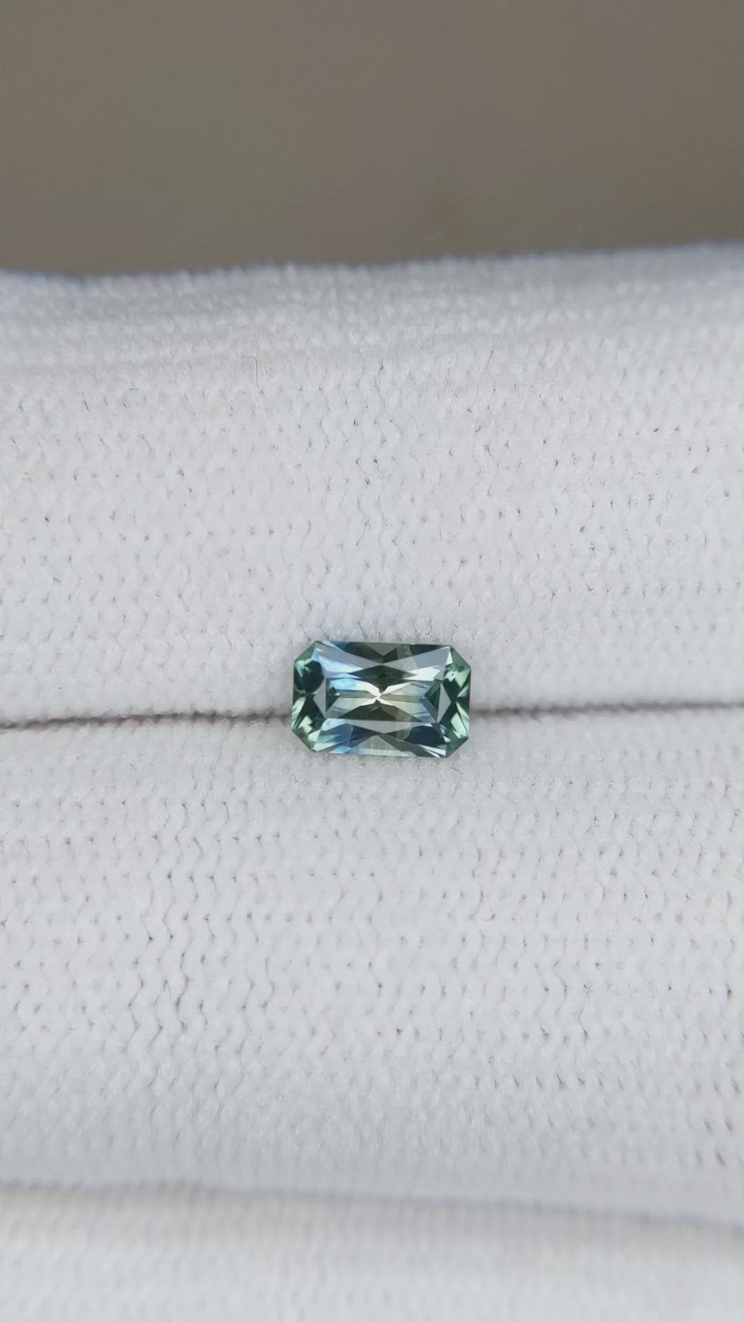 0.43 Ct. Bluish Green Sapphire from Ceylon (Sri Lanka) Size Video