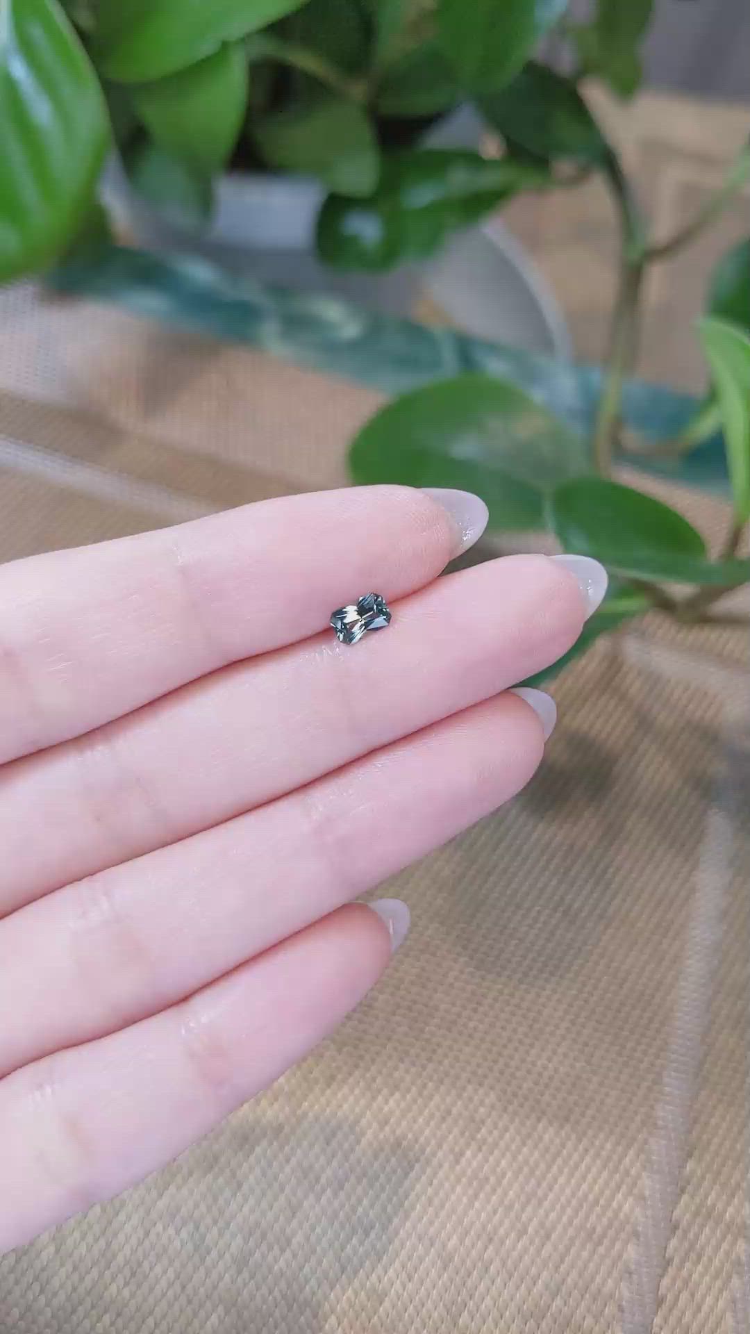 0.43 Ct. Bluish Green Sapphire from Ceylon (Sri Lanka) Size Video