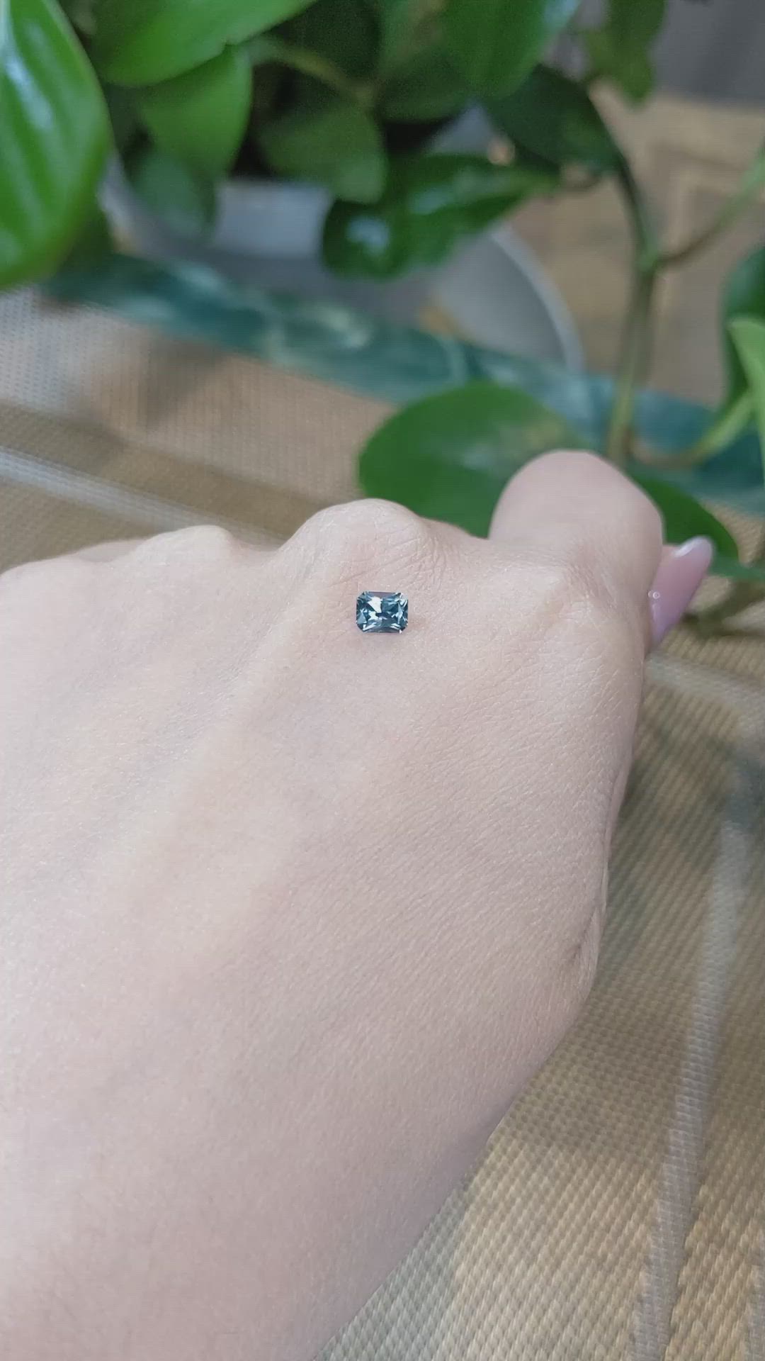 0.44 Ct. Blue Sapphire from Ceylon (Sri Lanka) Size Video