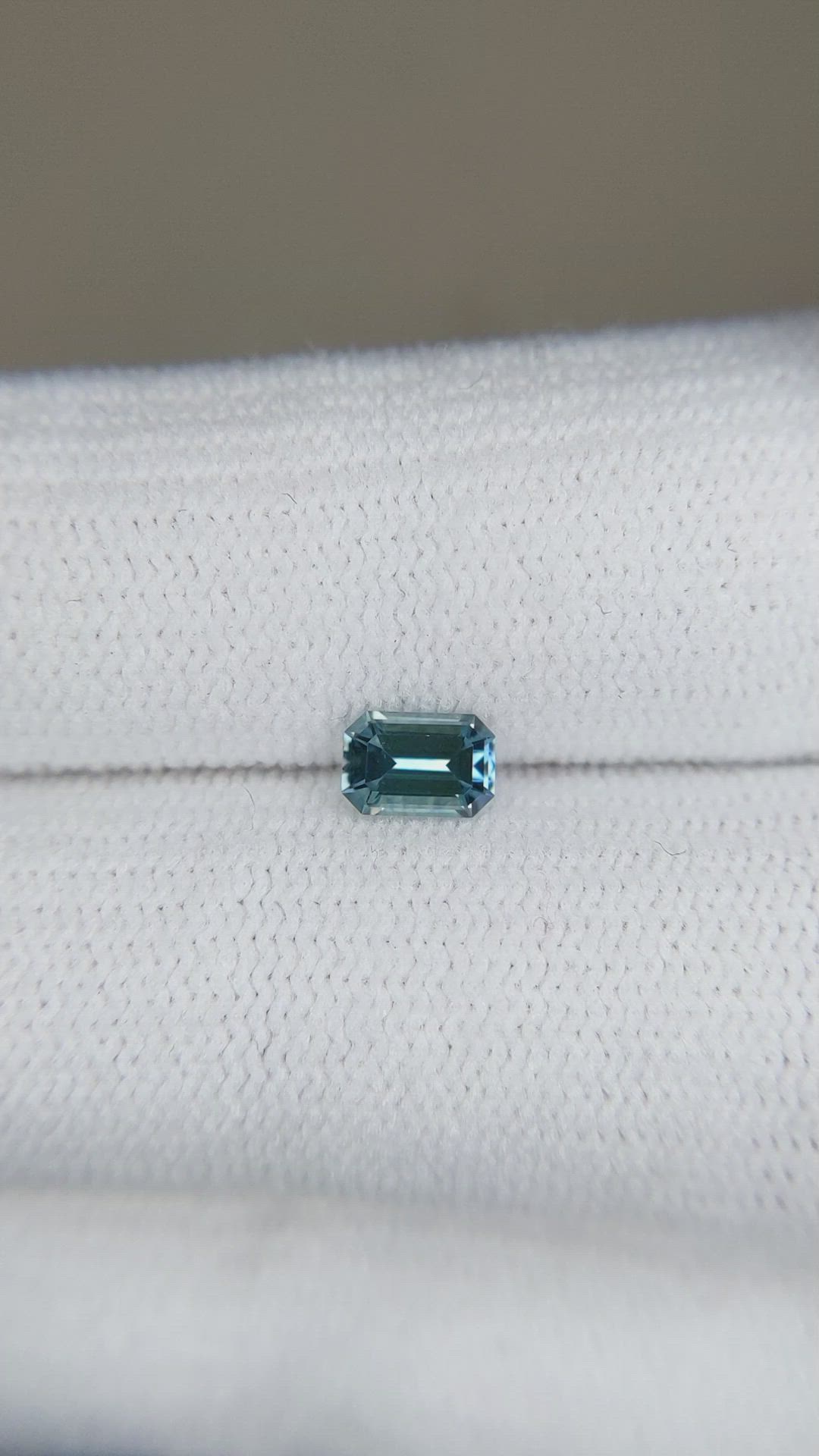 0.45 Ct. Bluish Green Sapphire from Montana Size Video