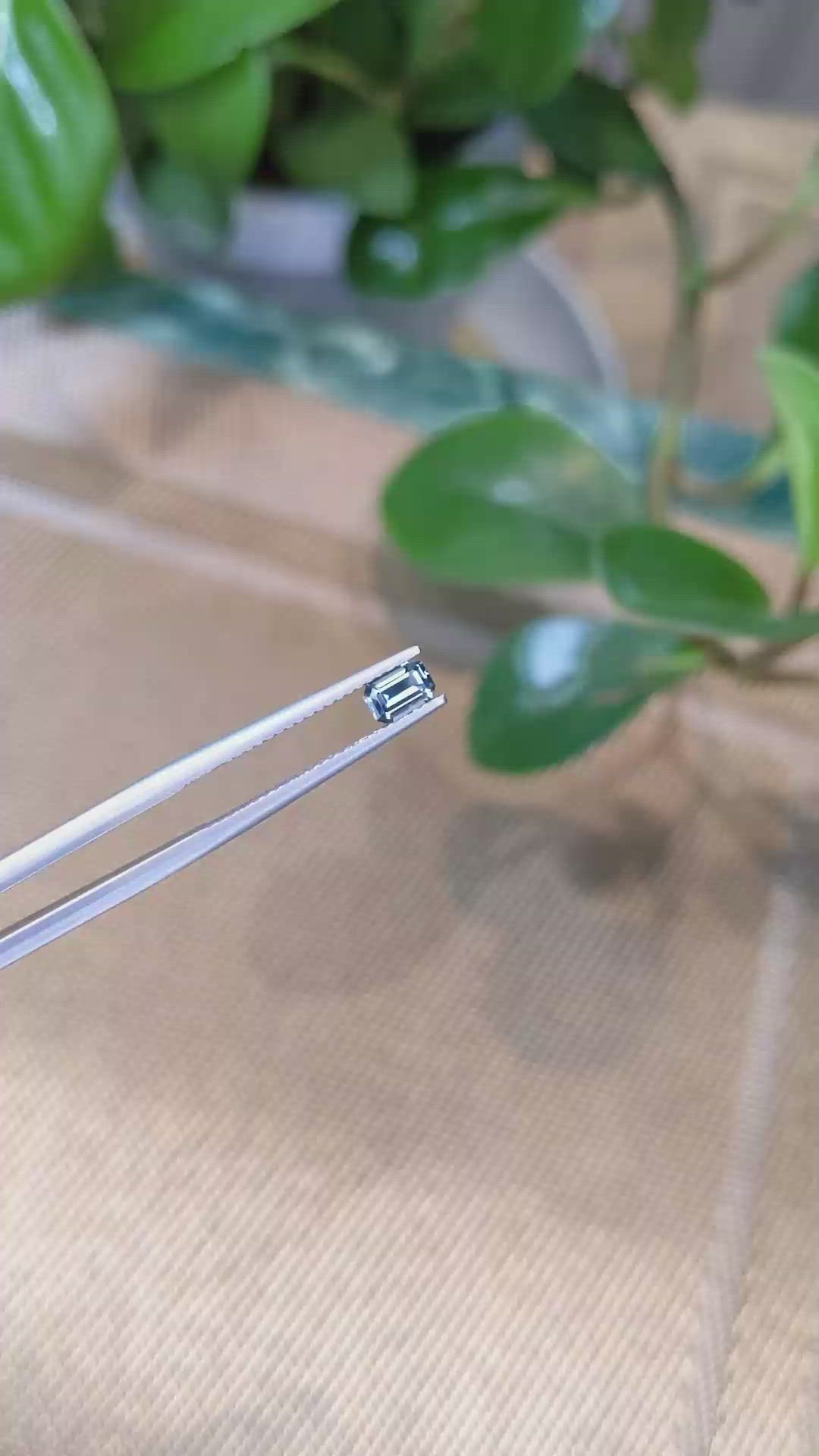 0.45 Ct. Bluish Green Sapphire from Montana Size Video