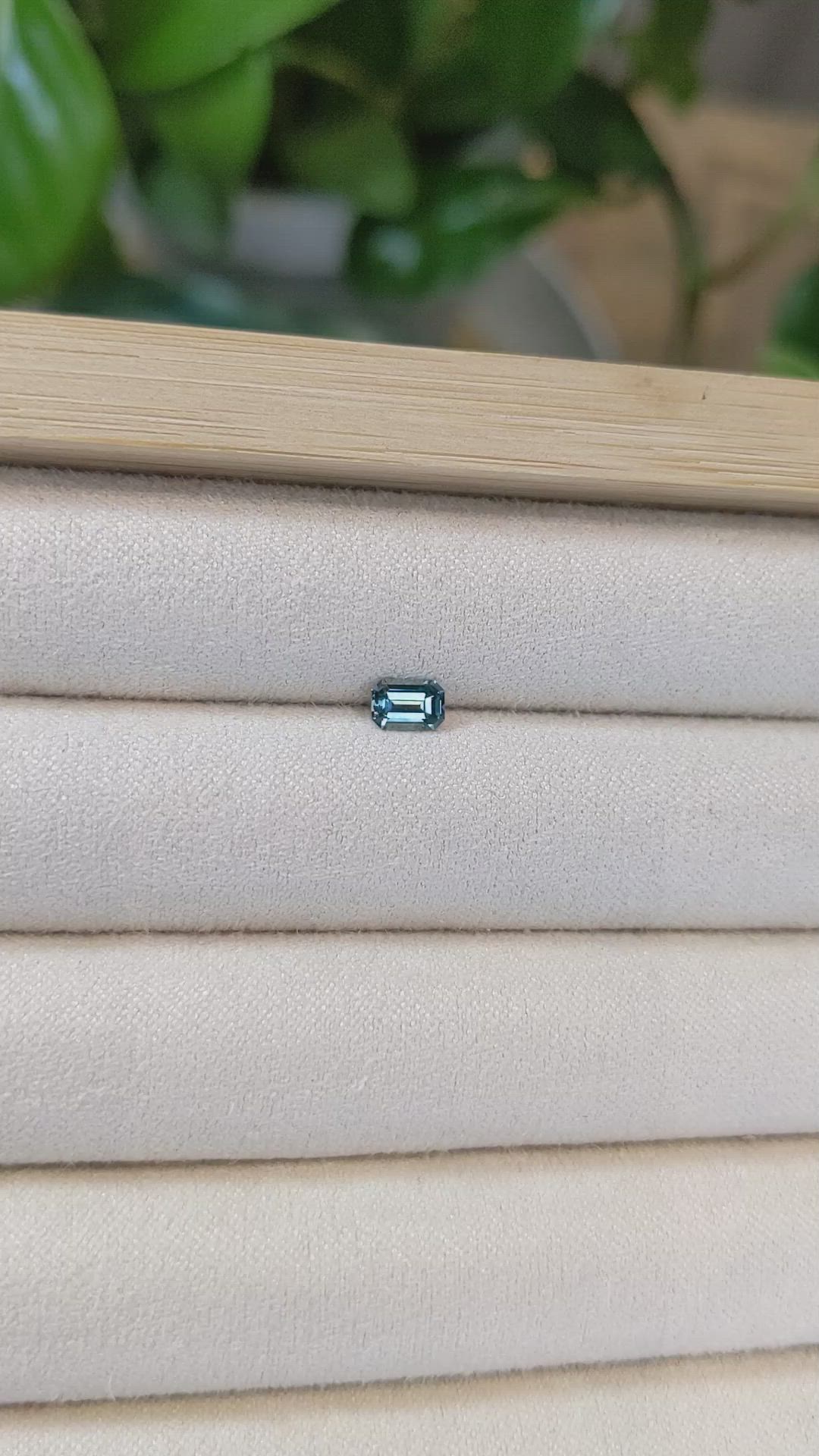 0.45 Ct. Bluish Green Sapphire from Montana Size Video