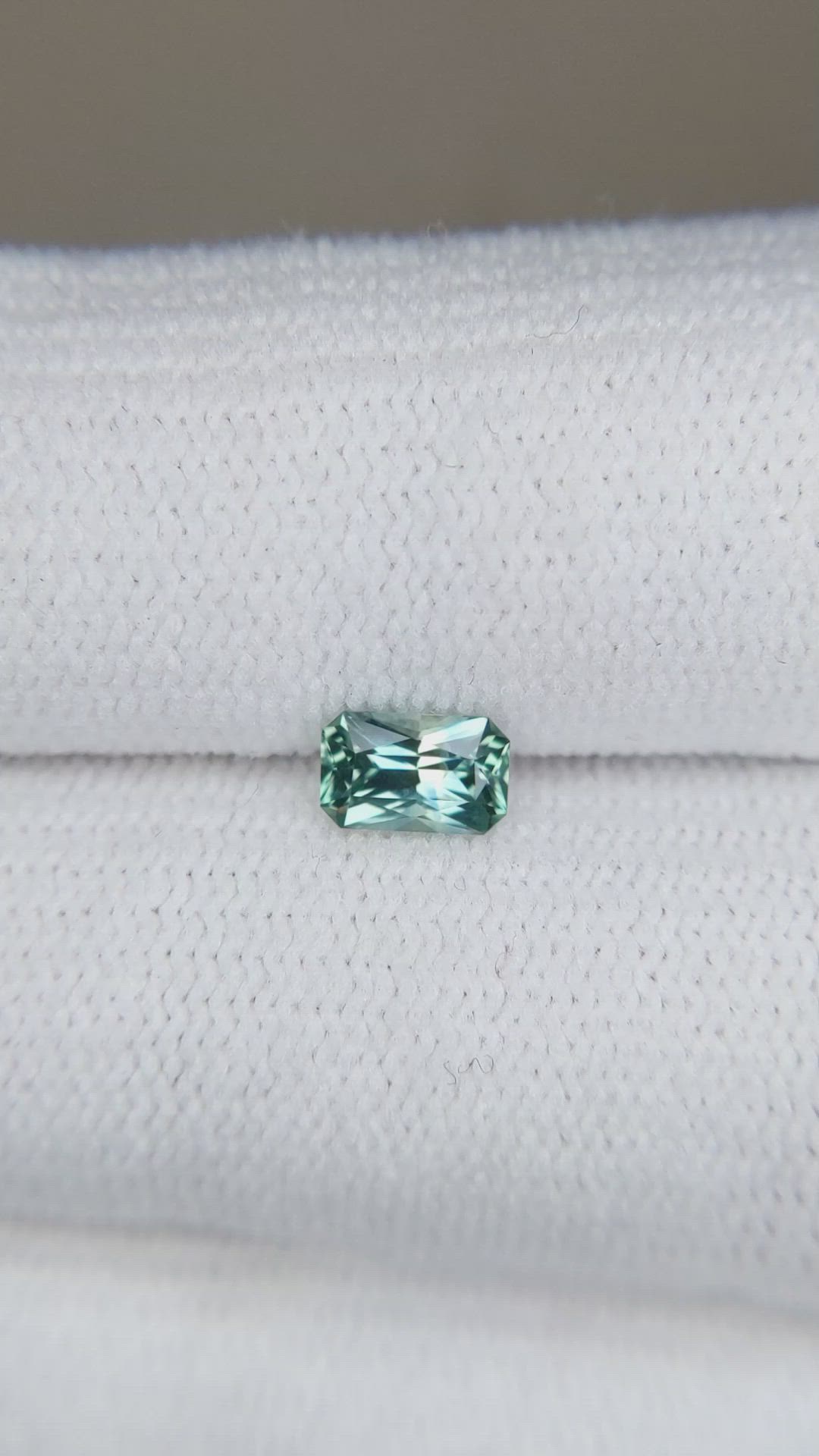 0.45 Ct. Bluish Green Sapphire from Montana Size Video