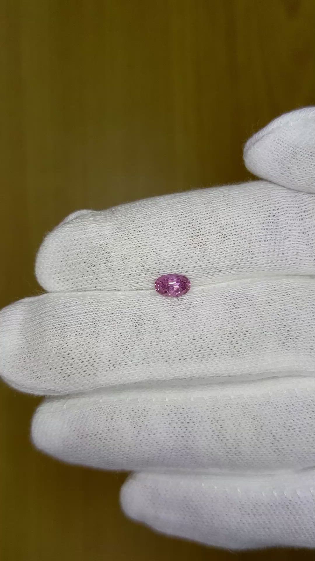 0.56 Ct. Pink Sapphire from Ceylon (Sri Lanka) Size Video