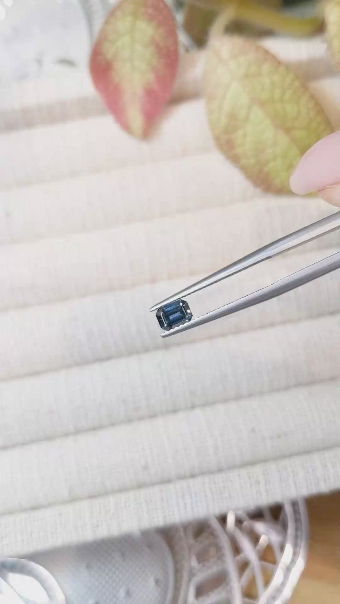 0.49 Ct. Blue Sapphire from Montana Size Video