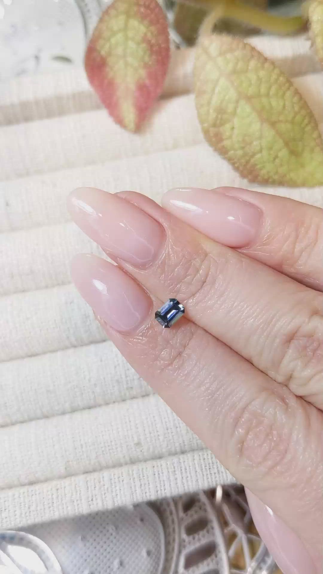 0.49 Ct. Blue Sapphire from Montana Size Video