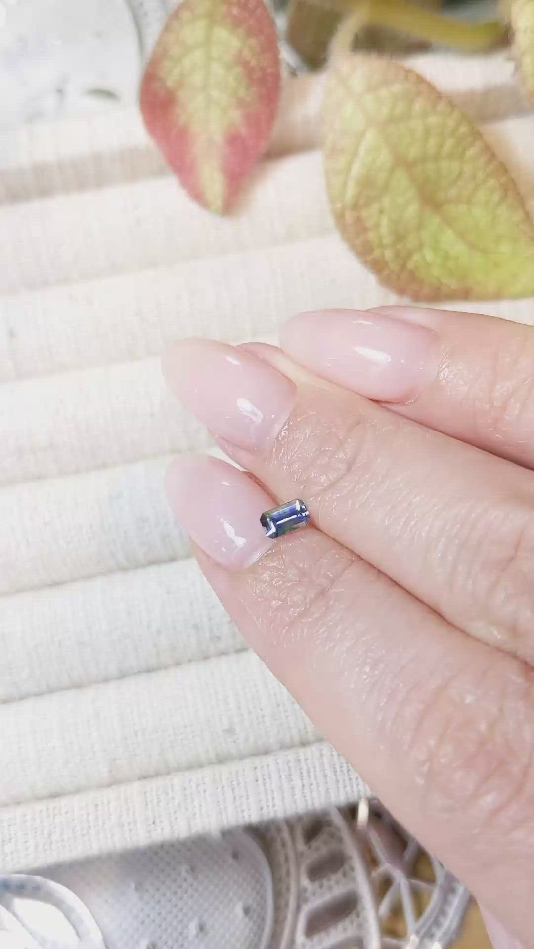 0.33 Ct. Blue Sapphire from Montana Size Video