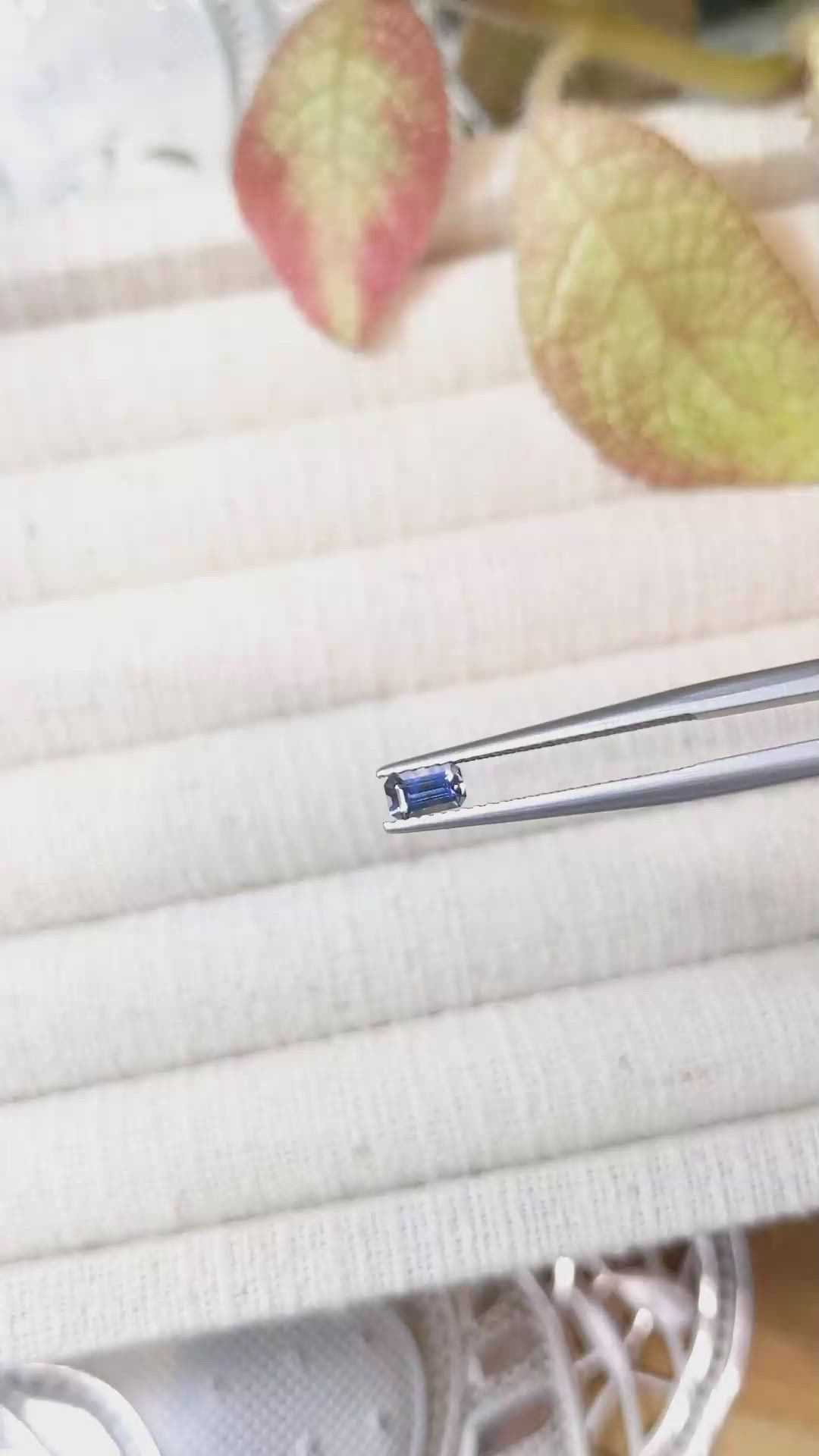 0.33 Ct. Blue Sapphire from Montana Size Video