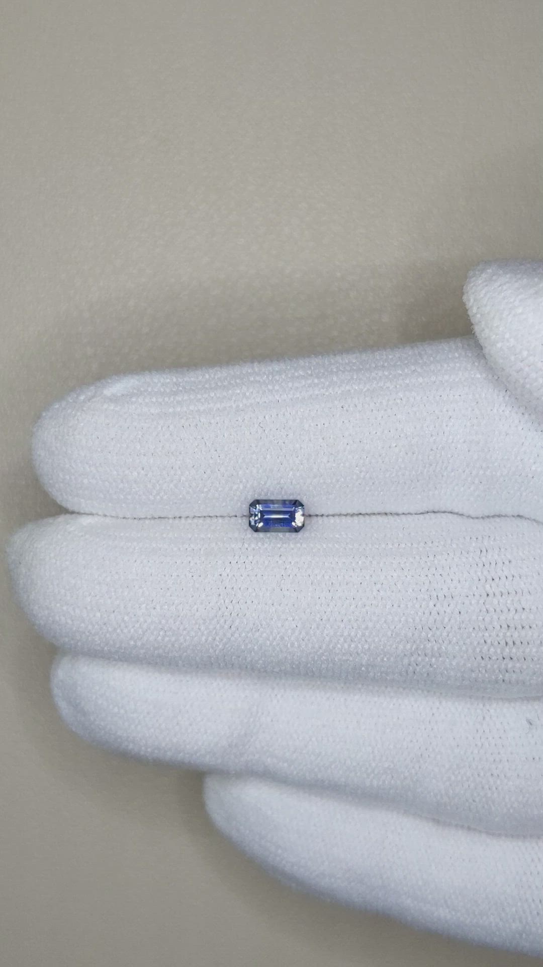 0.33 Ct. Blue Sapphire from Montana Size Video