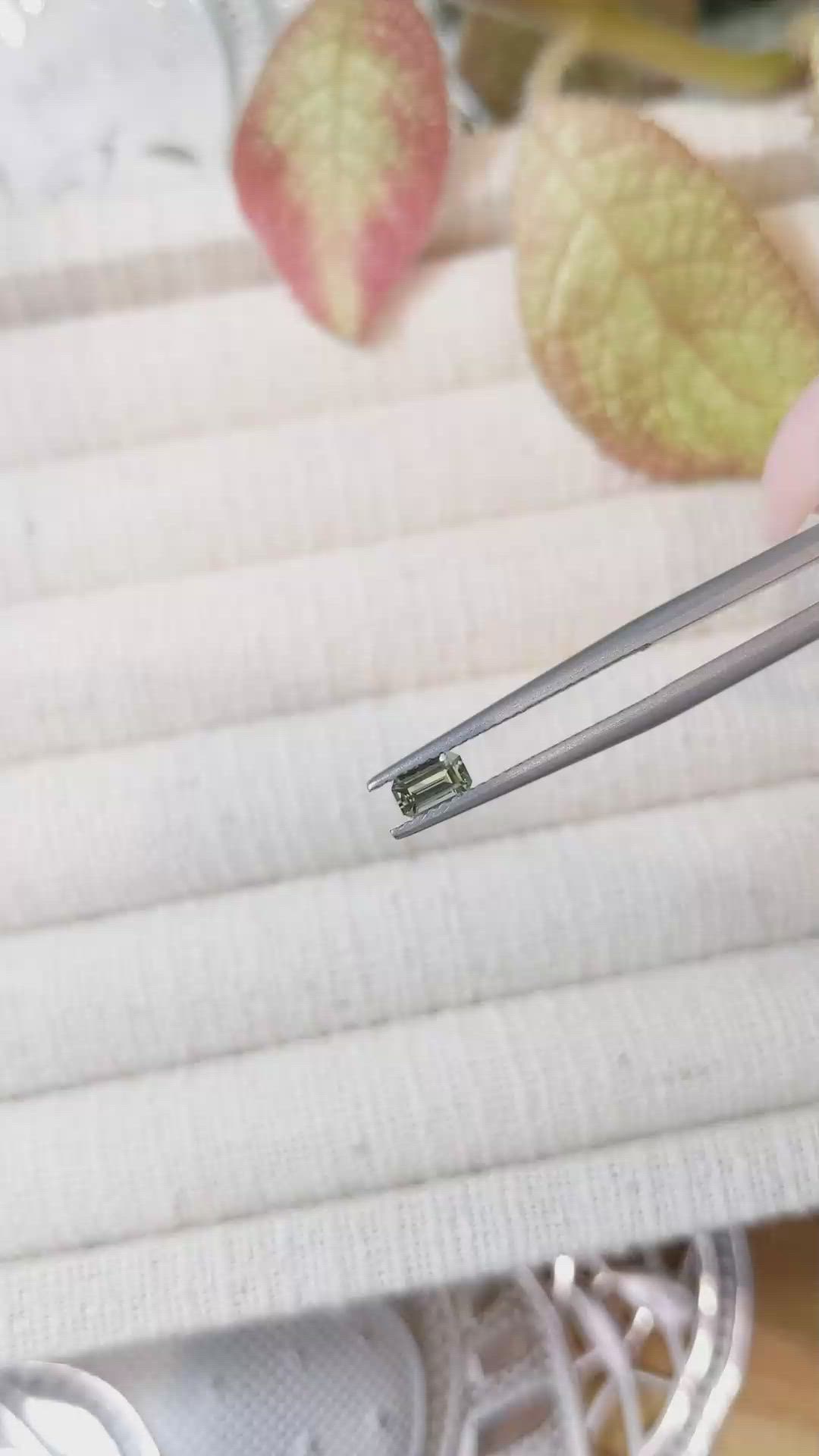 0.34 Ct. Green Sapphire from Montana Size Video