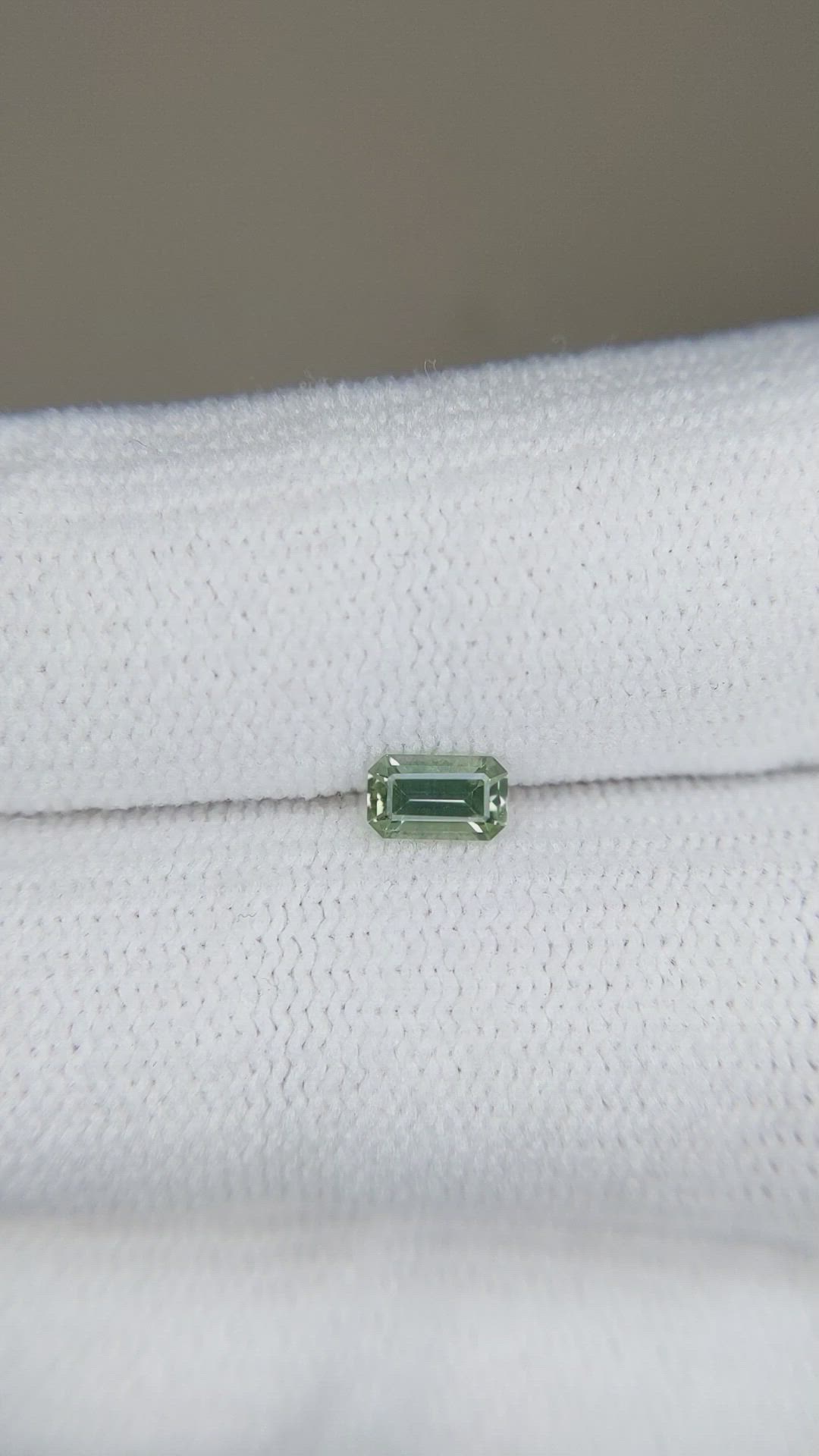 0.34 Ct. Green Sapphire from Montana Size Video