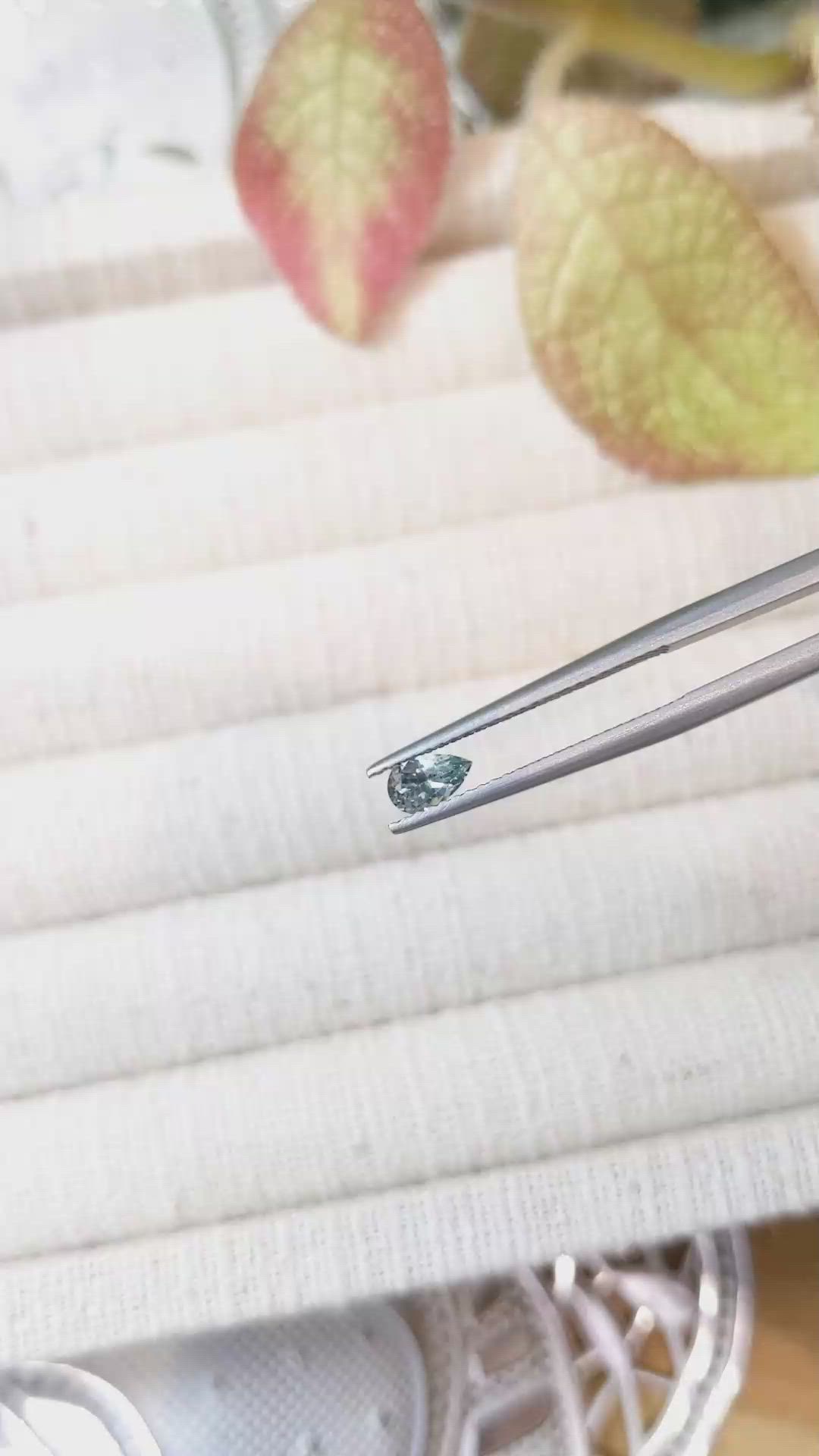 0.41 Ct. Greenish Blue Sapphire from Montana Size Video