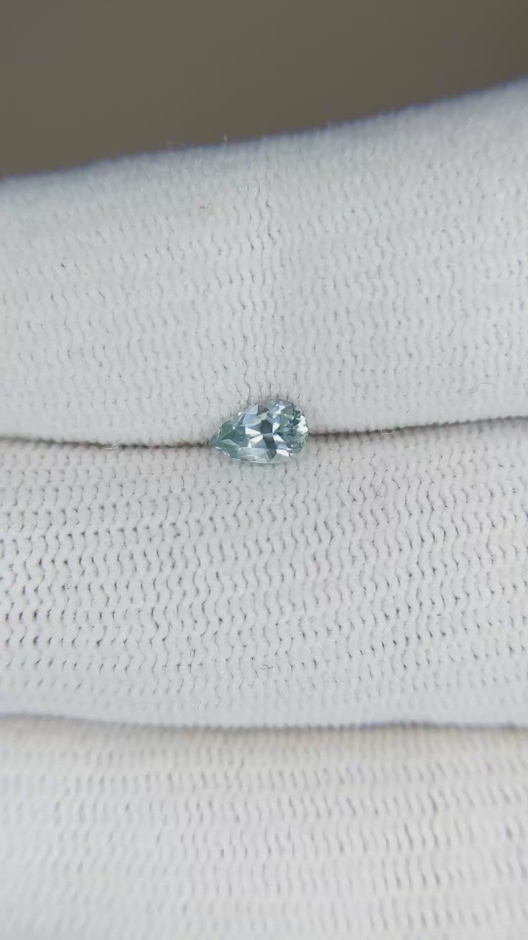 0.41 Ct. Greenish Blue Sapphire from Montana Size Video