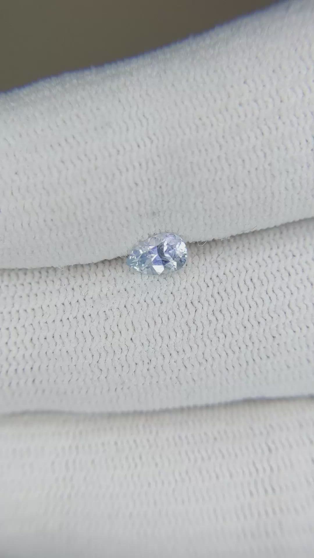 0.41 Ct. Blue Sapphire from Montana Size Video