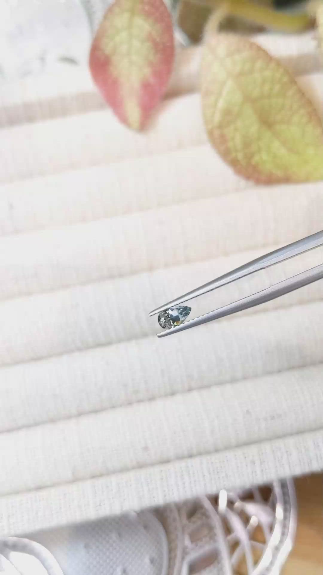 0.42 Ct. Blue Sapphire from Montana Size Video