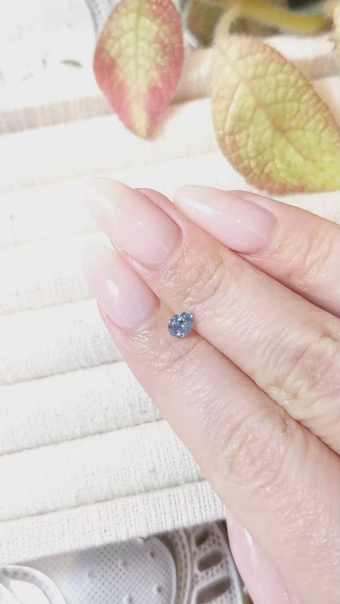 0.42 Ct. Blue Sapphire from Montana Size Video