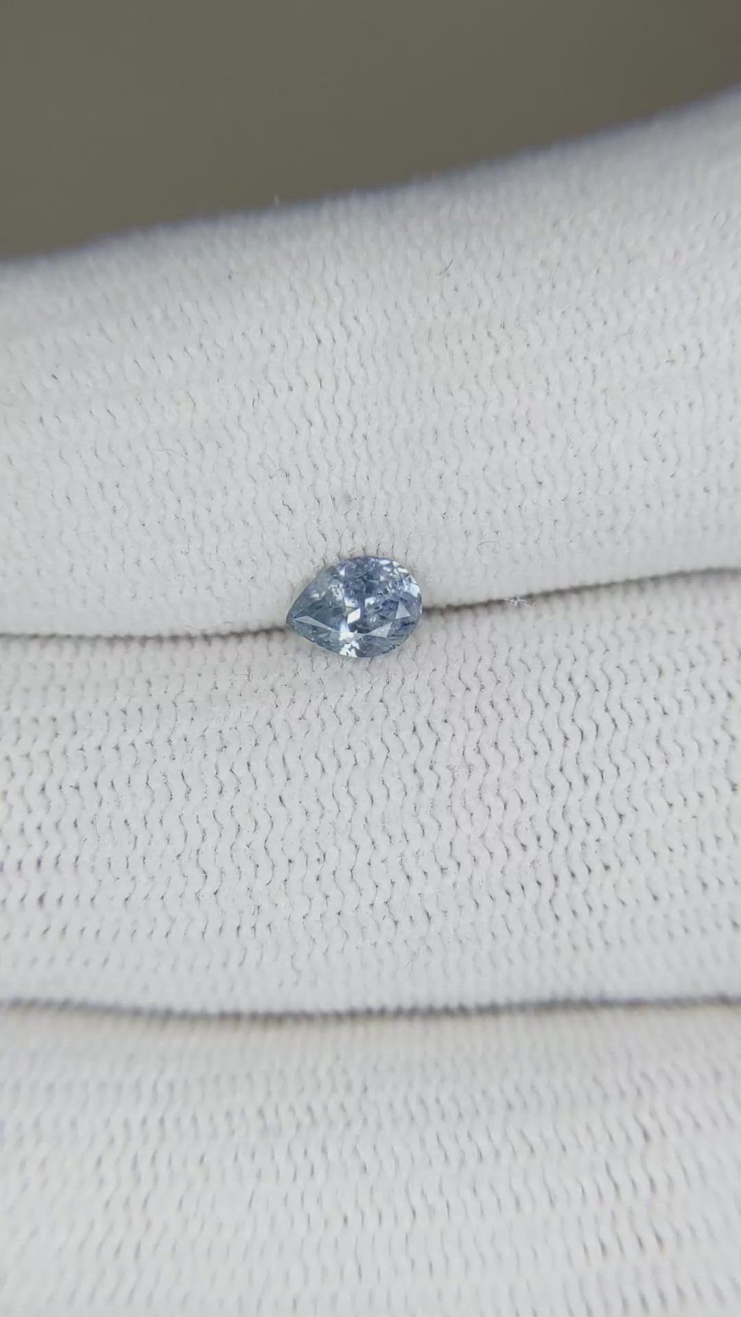 0.42 Ct. Blue Sapphire from Montana Size Video