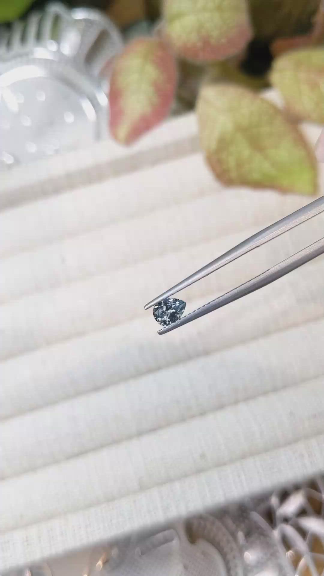 0.42 Ct. Greyish Blue Sapphire from Montana Size Video