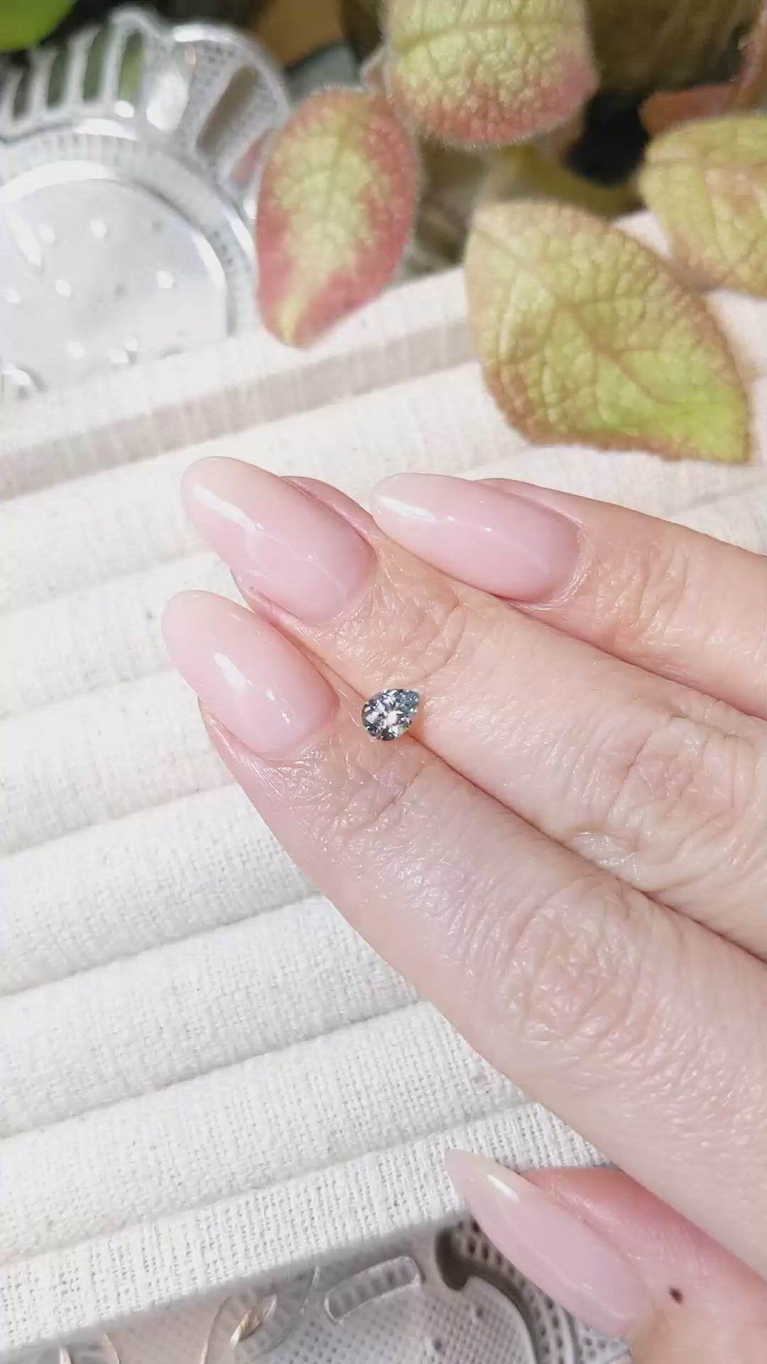 0.42 Ct. Greyish Blue Sapphire from Montana Size Video