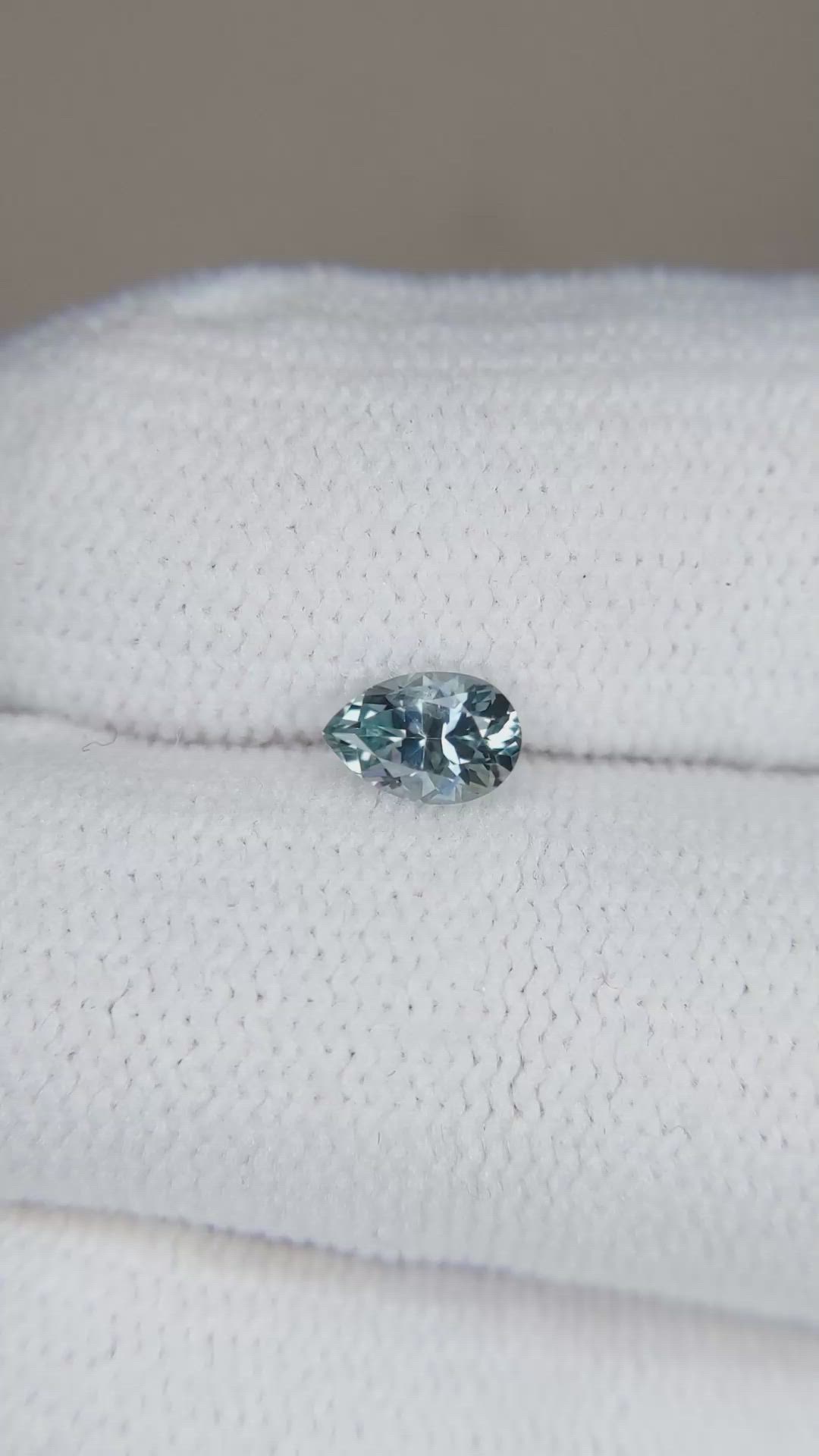 0.42 Ct. Bluish Green Sapphire from Montana Size Video