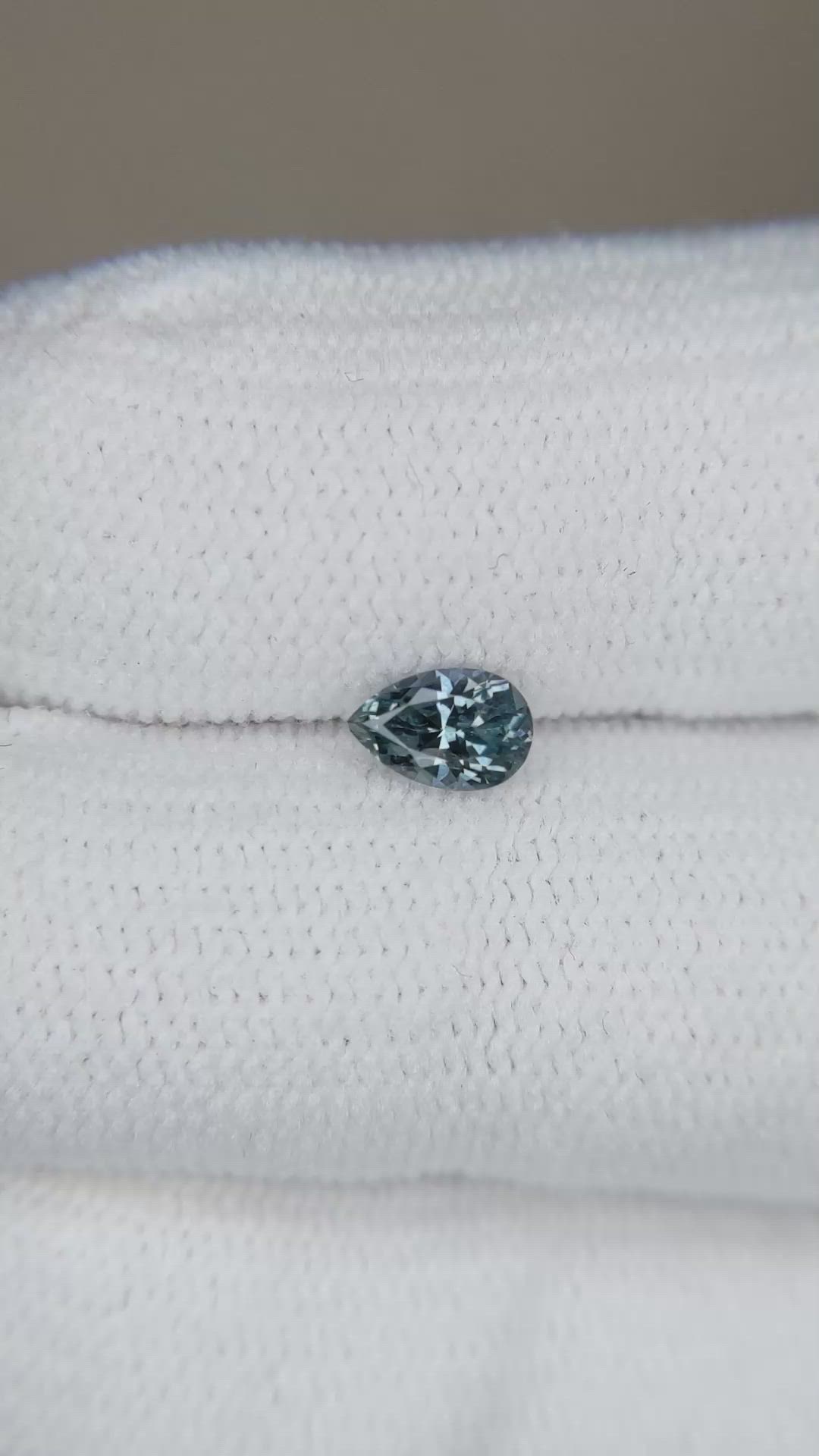 0.38 Ct. Greenish Blue Sapphire from Montana Size Video