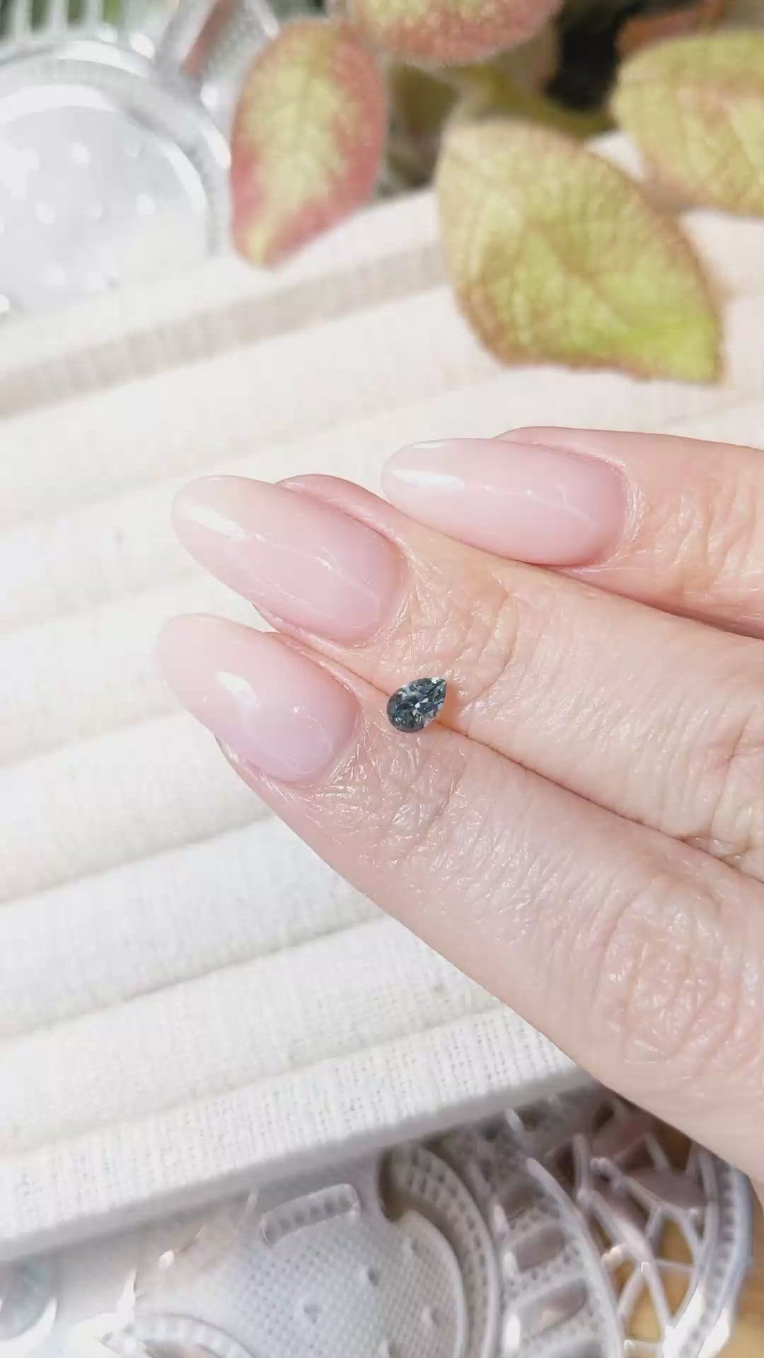 0.38 Ct. Greenish Blue Sapphire from Montana Size Video