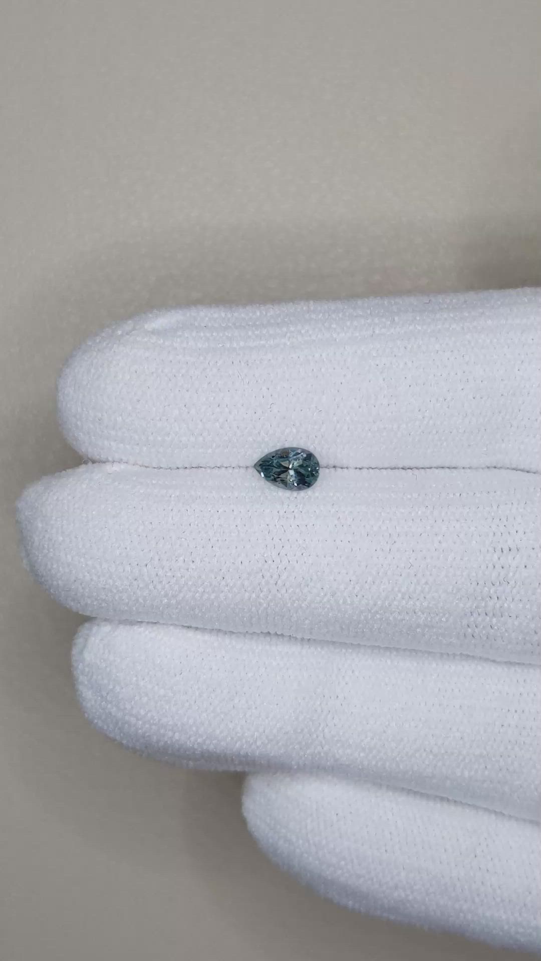 0.38 Ct. Greenish Blue Sapphire from Montana Size Video