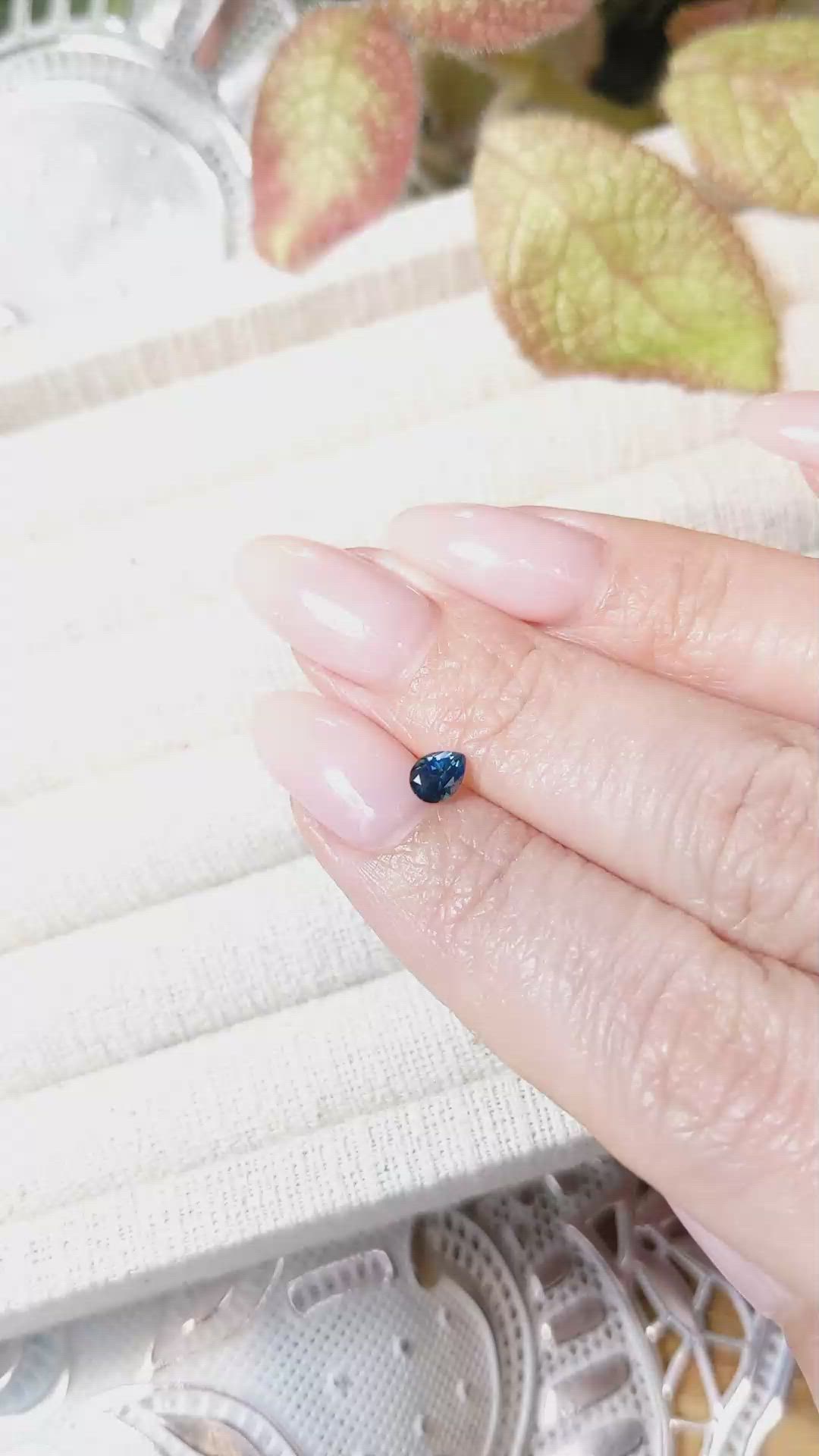 0.40 Ct. Blue Sapphire from Montana Size Video
