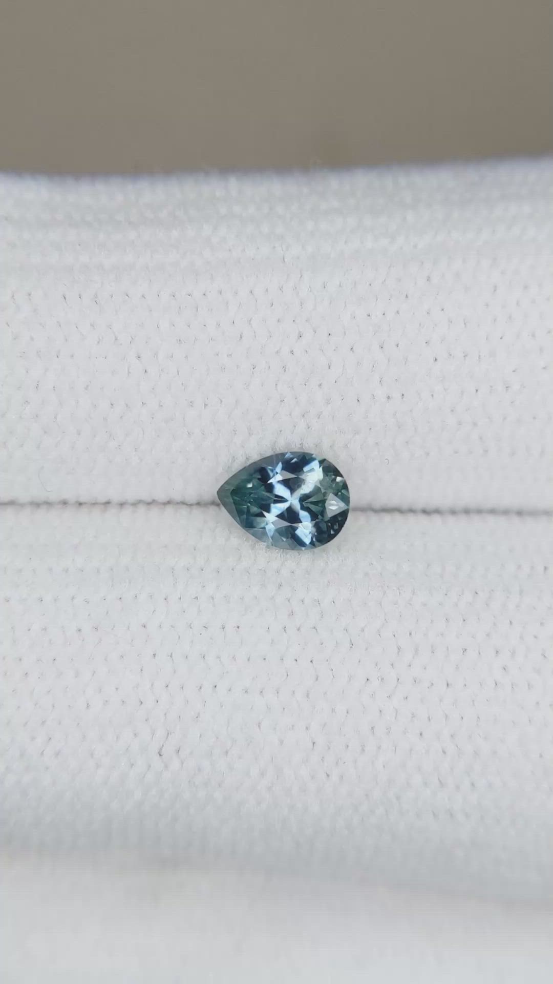 0.44 Ct. Greenish Blue Sapphire from Montana Size Video