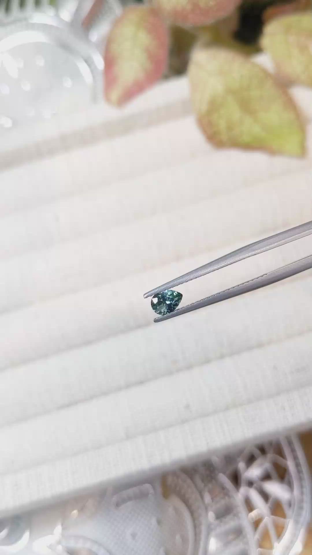 0.44 Ct. Greenish Blue Sapphire from Montana Size Video