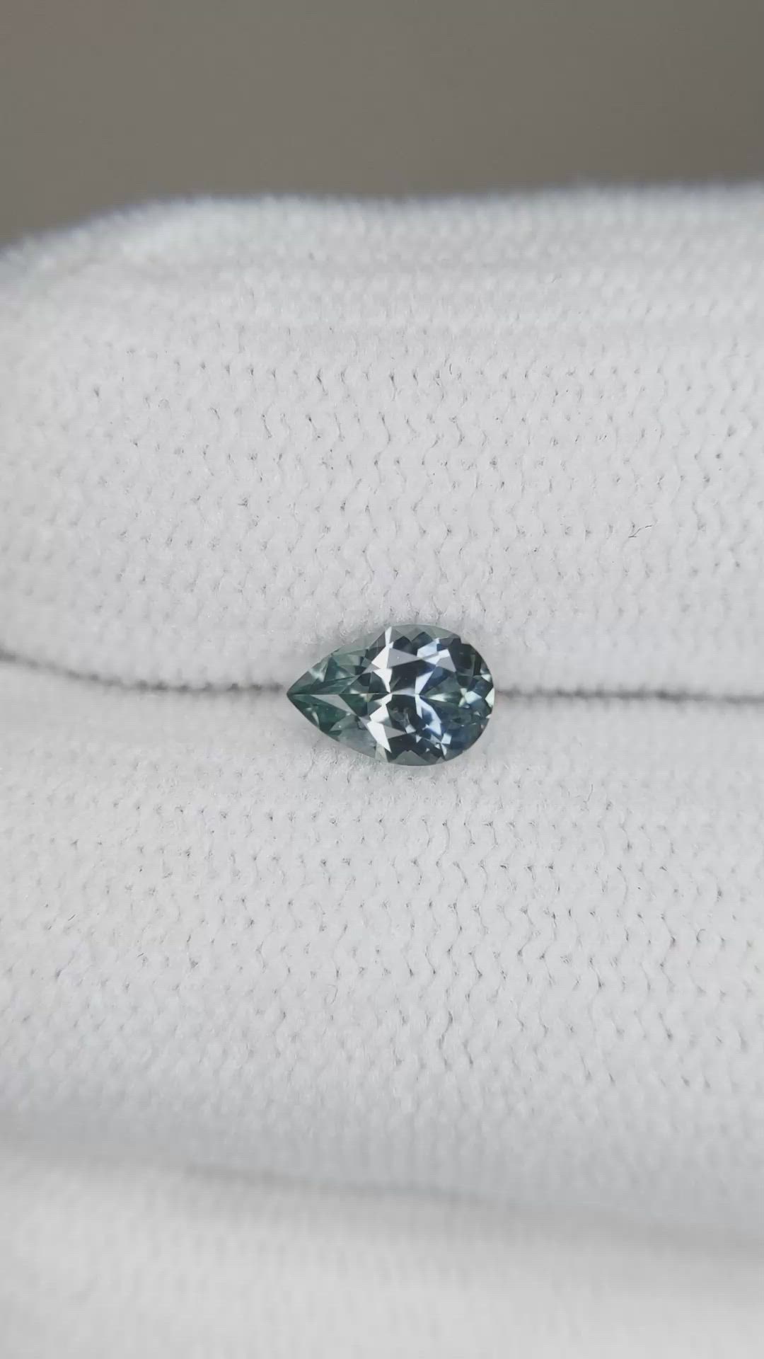 0.44 Ct. Greenish Blue Sapphire from Montana Size Video