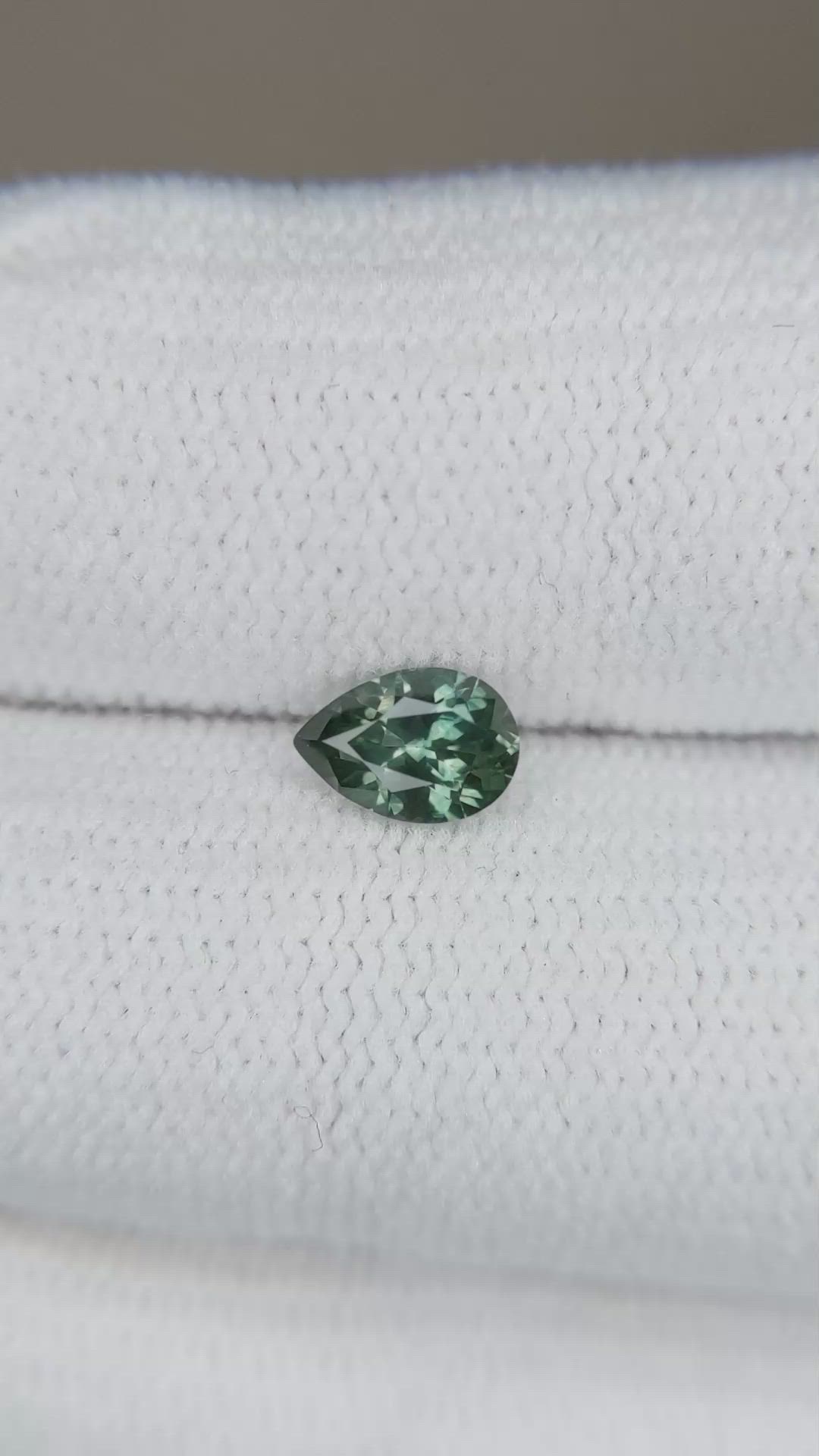 0.44 Ct. Bluish Green Sapphire from Montana Size Video