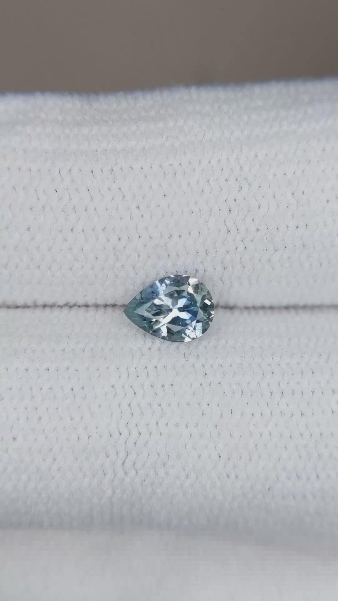 0.46 Ct. Greenish Blue Sapphire from Montana Size Video