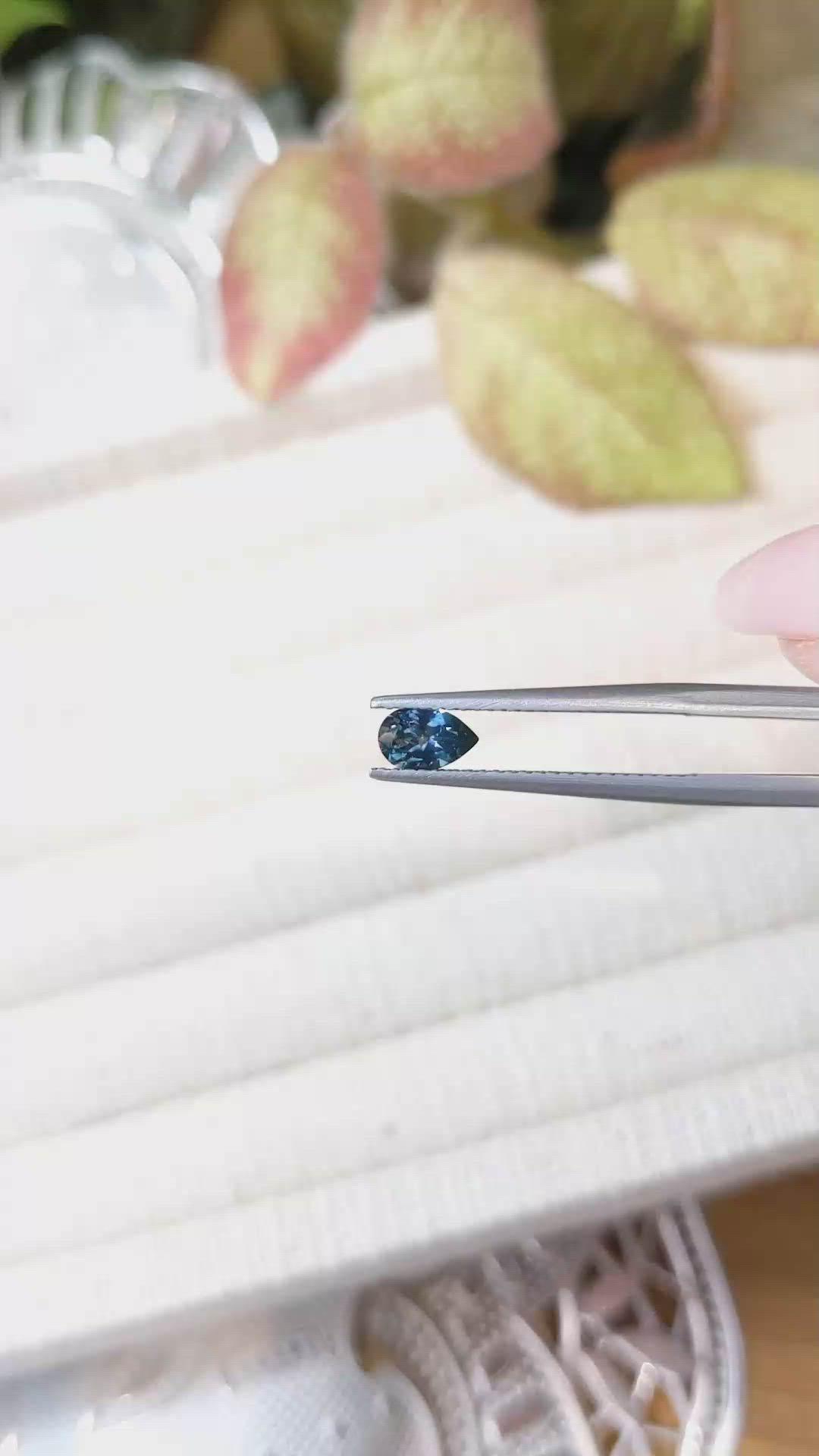 0.47 Ct. Greenish Blue Sapphire from Montana Size Video