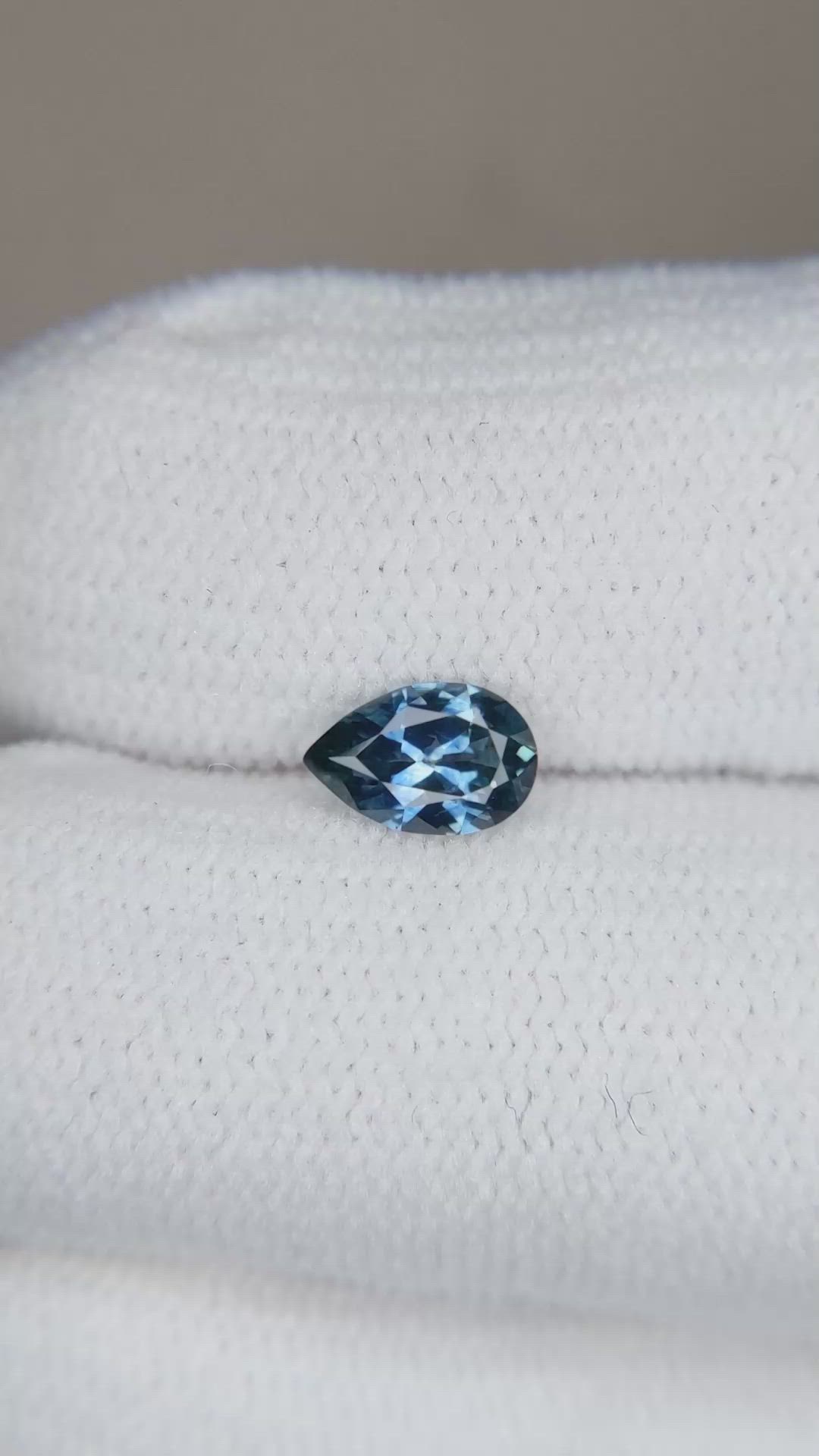 0.47 Ct. Greenish Blue Sapphire from Montana Size Video