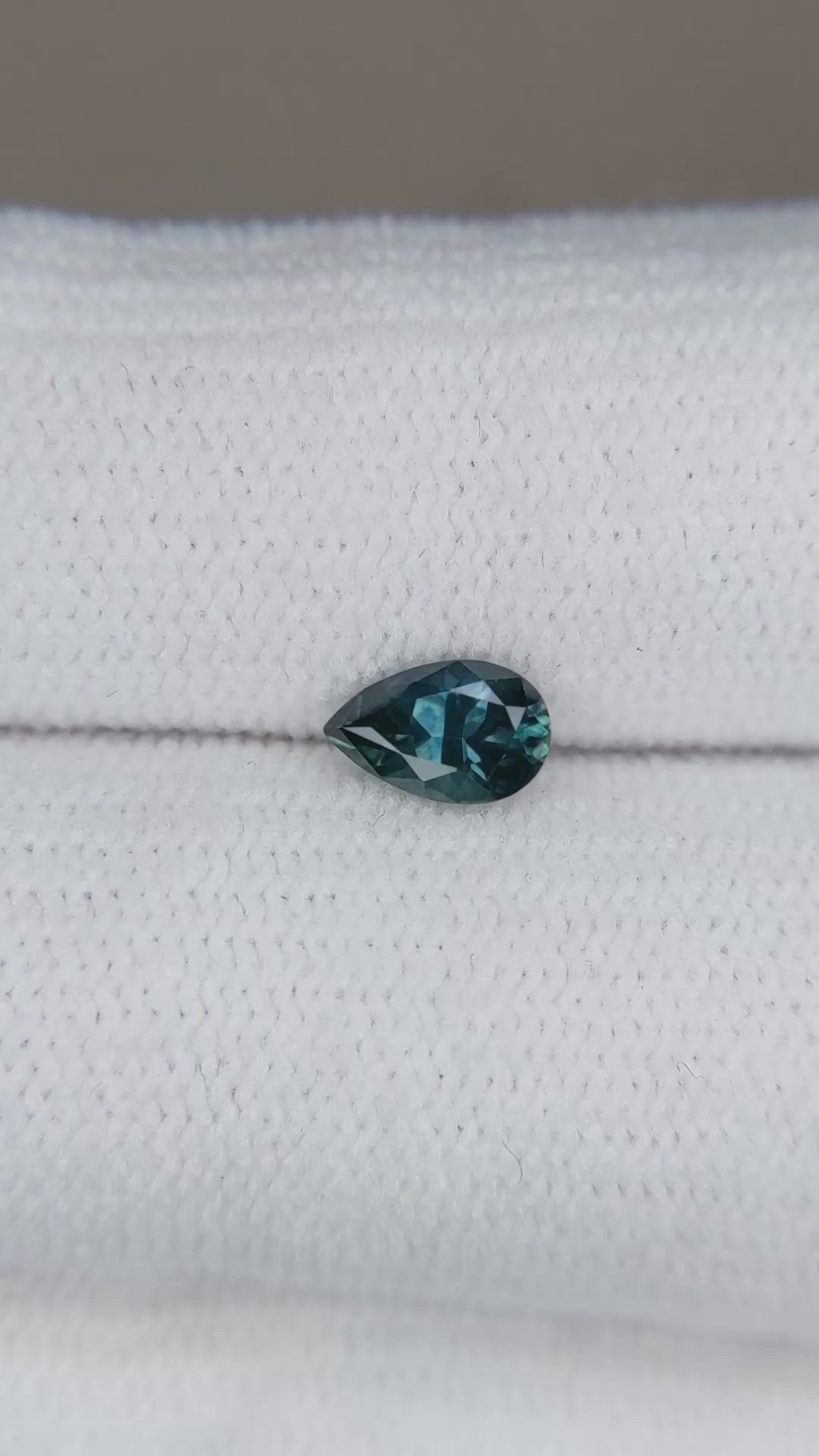 0.47 Ct. Bluish Green Sapphire from Montana Size Video