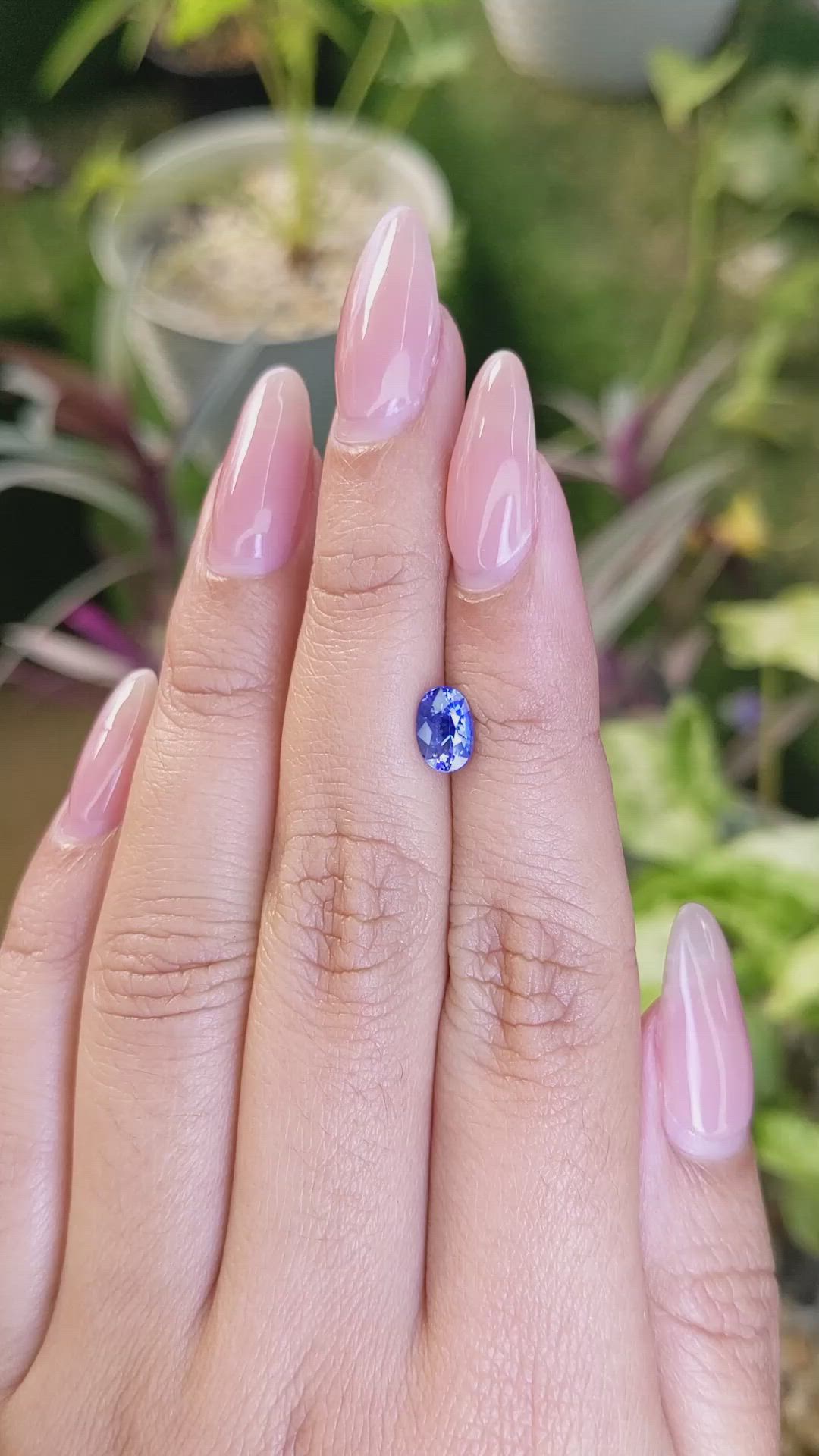 1.23 Ct. Blue Sapphire from Ceylon (Sri Lanka) Size Video