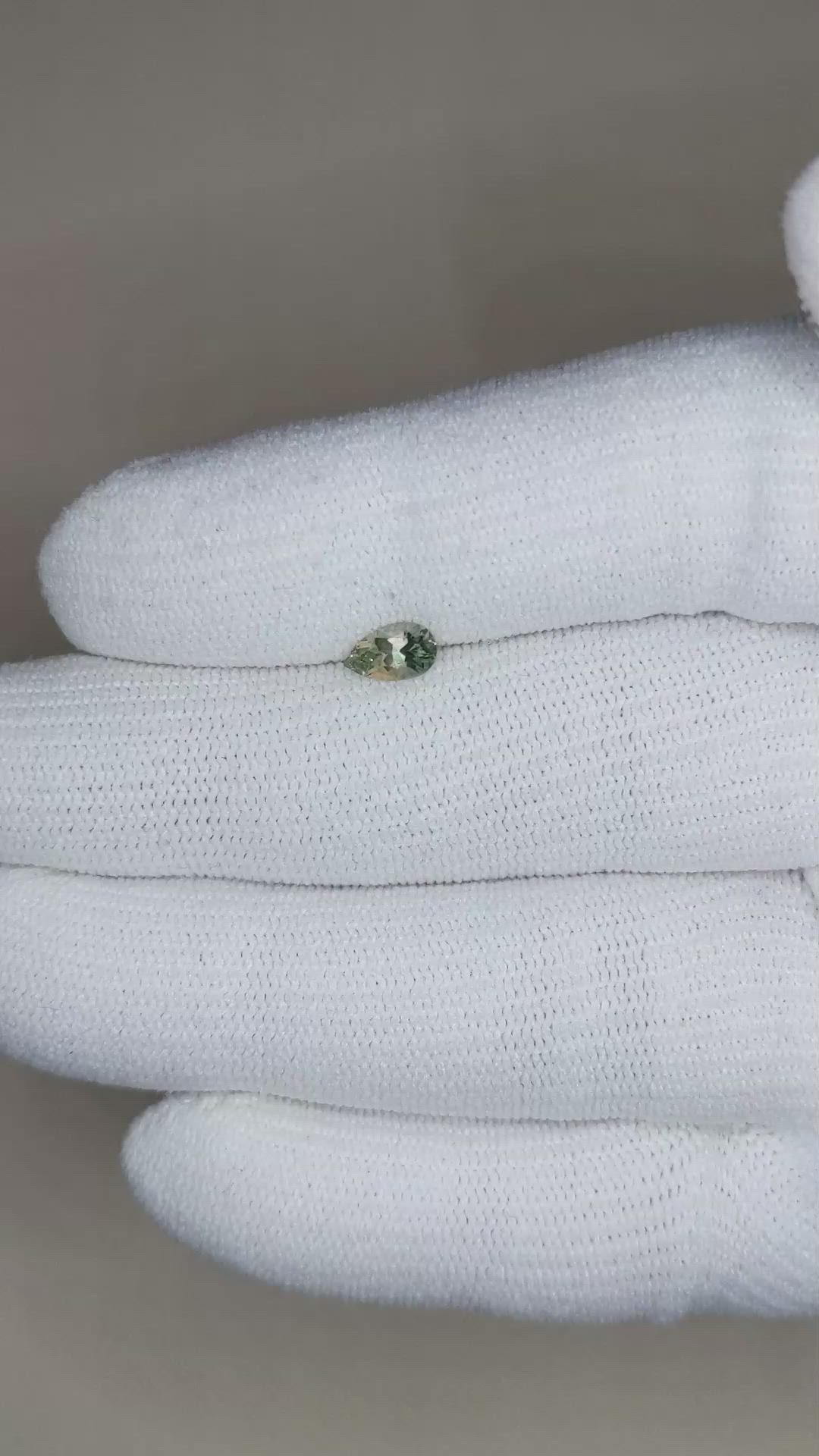 0.47 Ct. Bi Color Sapphire from Montana Size Video