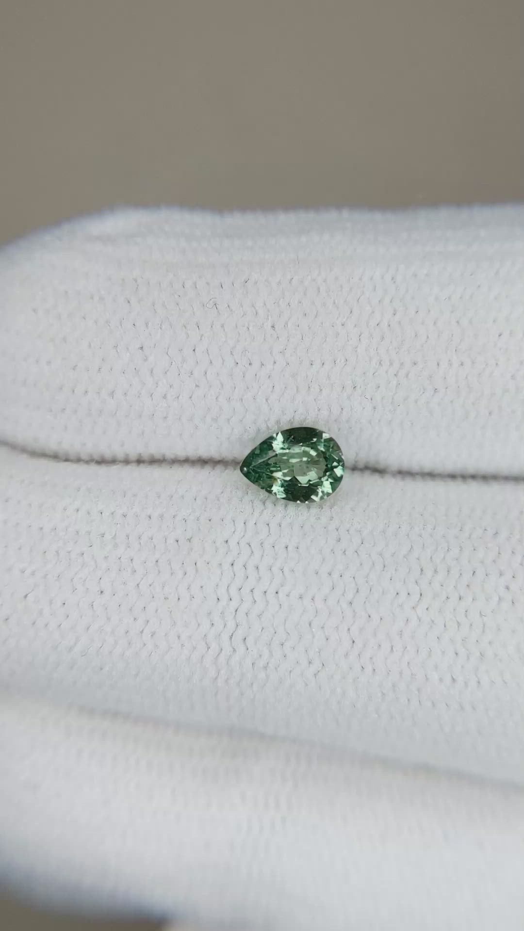 0.48 Ct. Bluish Green Sapphire from Montana Size Video