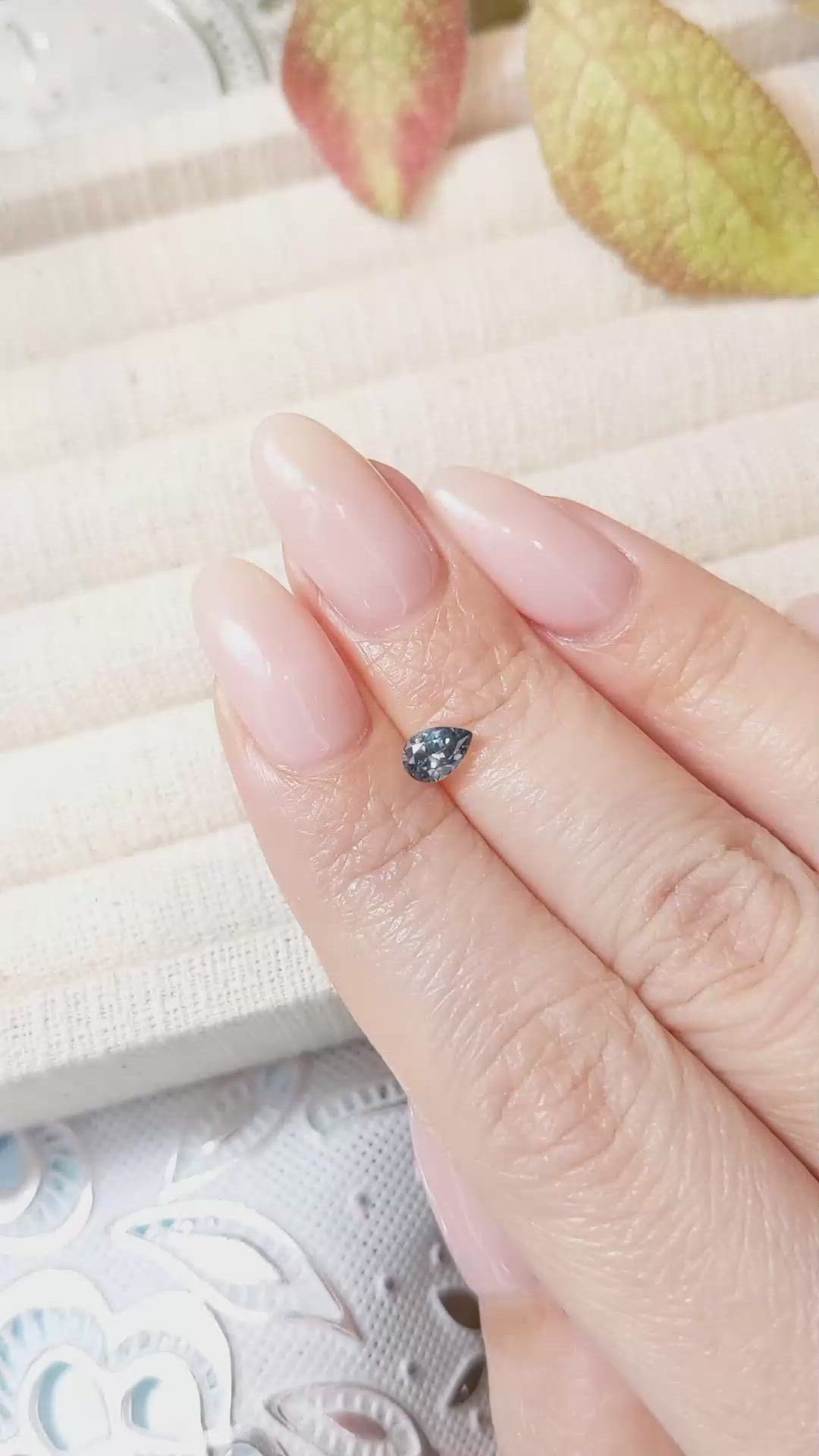 0.48 Ct. Greenish Blue Sapphire from Montana Size Video