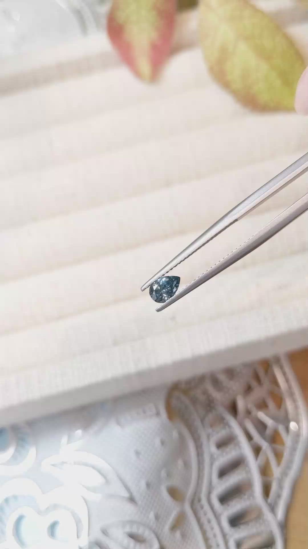 0.48 Ct. Greenish Blue Sapphire from Montana Size Video