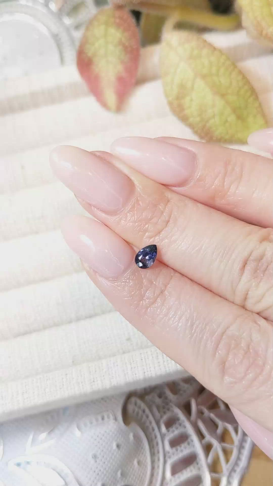 0.49 Ct. Blue Sapphire from Montana Size Video