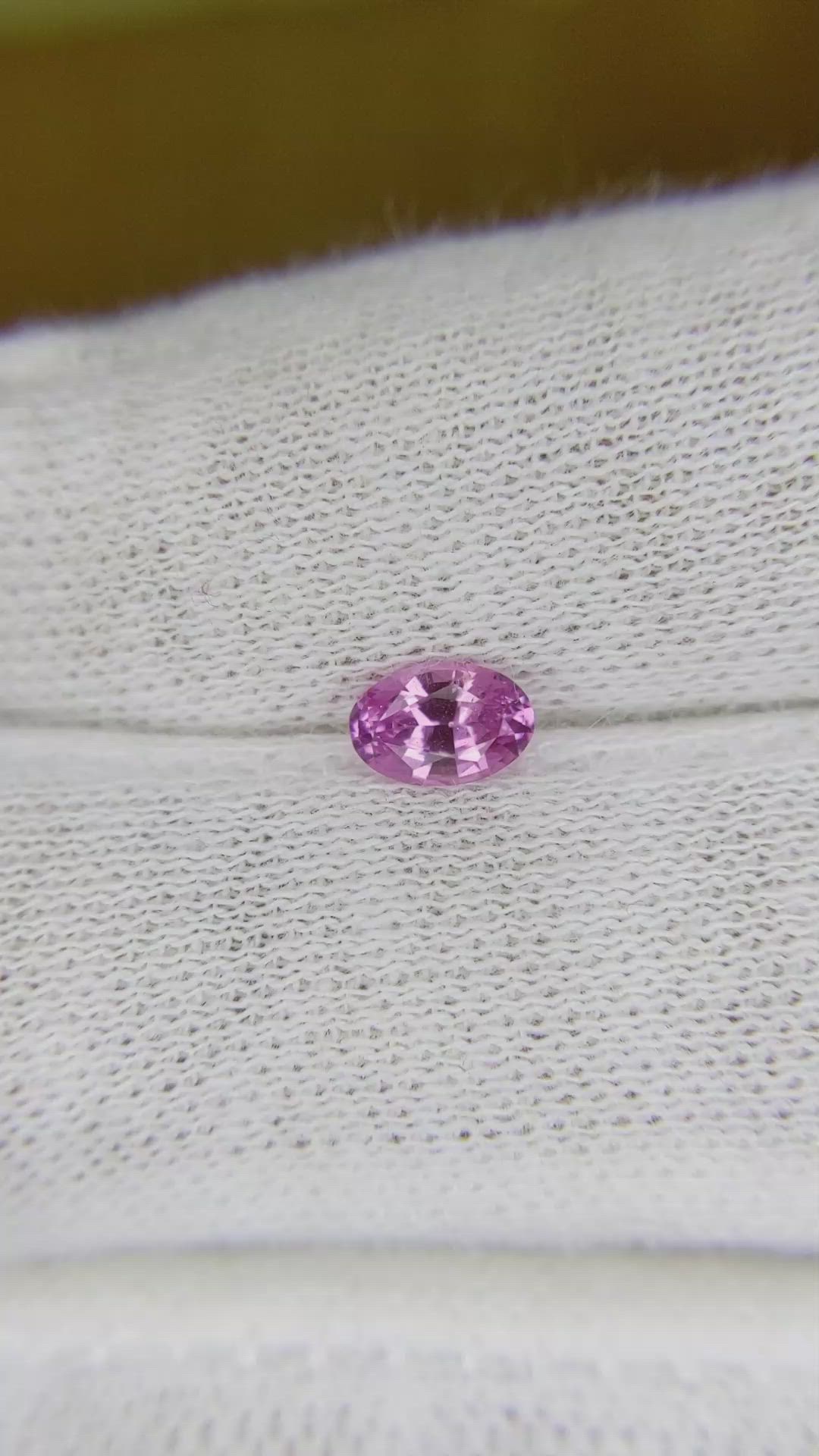 0.56 Ct. Pink Sapphire from Ceylon (Sri Lanka) Size Video