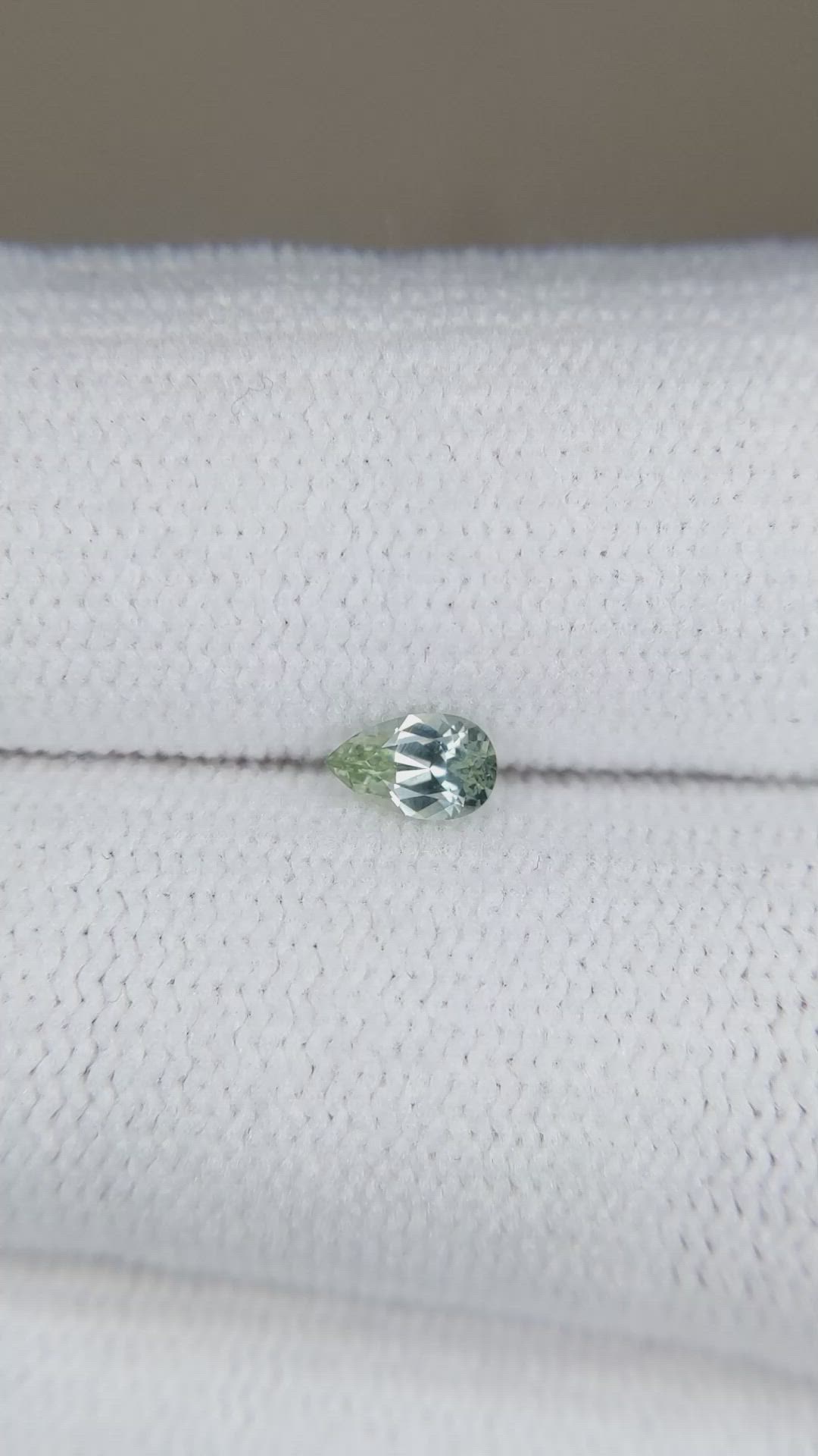 0.22 Ct. Bluish Green Sapphire from Montana Size Video