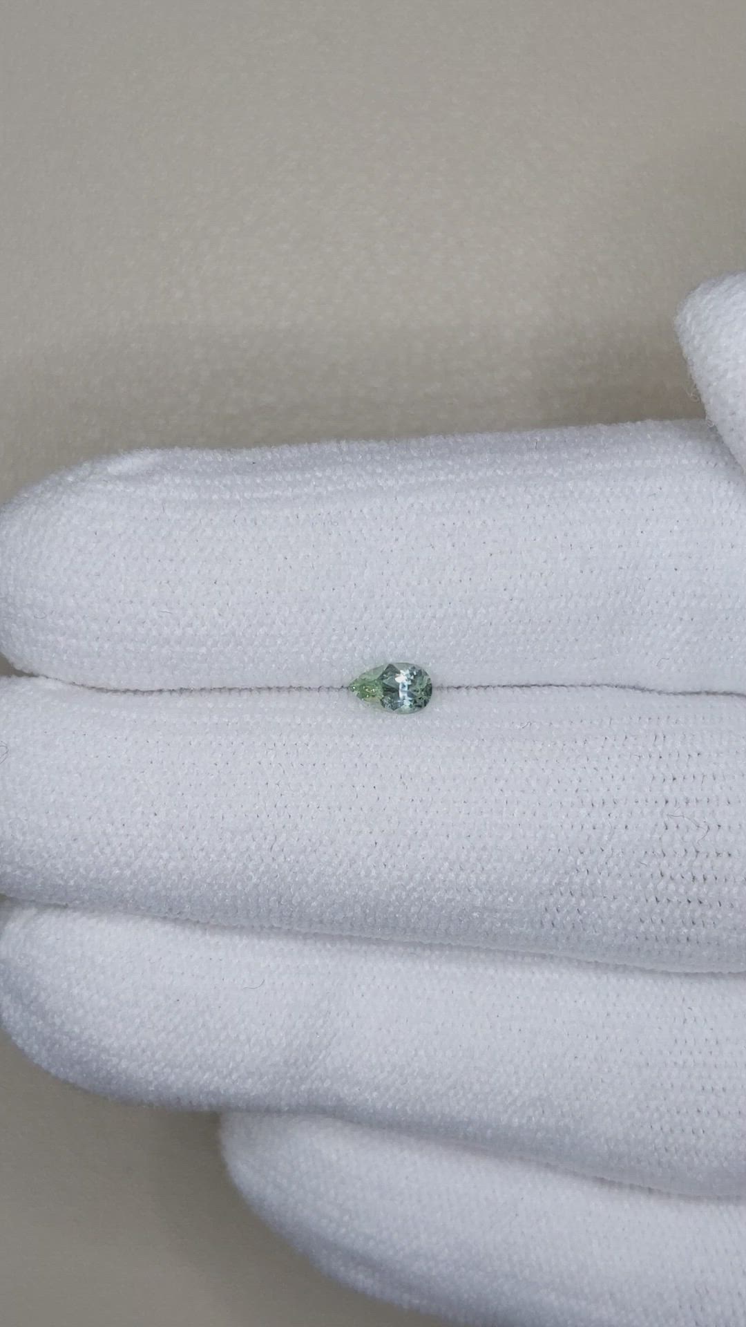 0.22 Ct. Bluish Green Sapphire from Montana Size Video