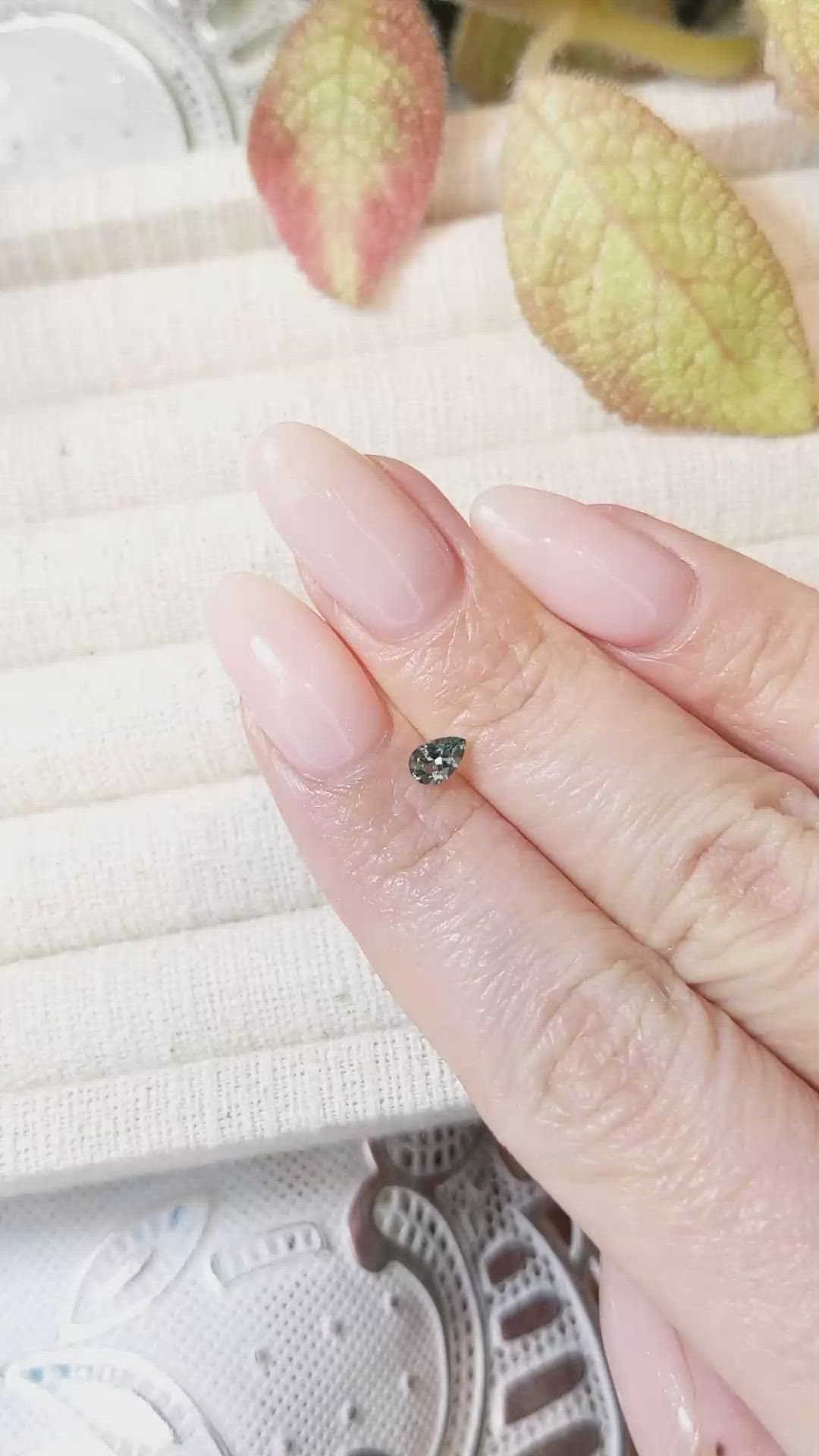 0.29 Ct. Bluish Green Sapphire from Montana Size Video