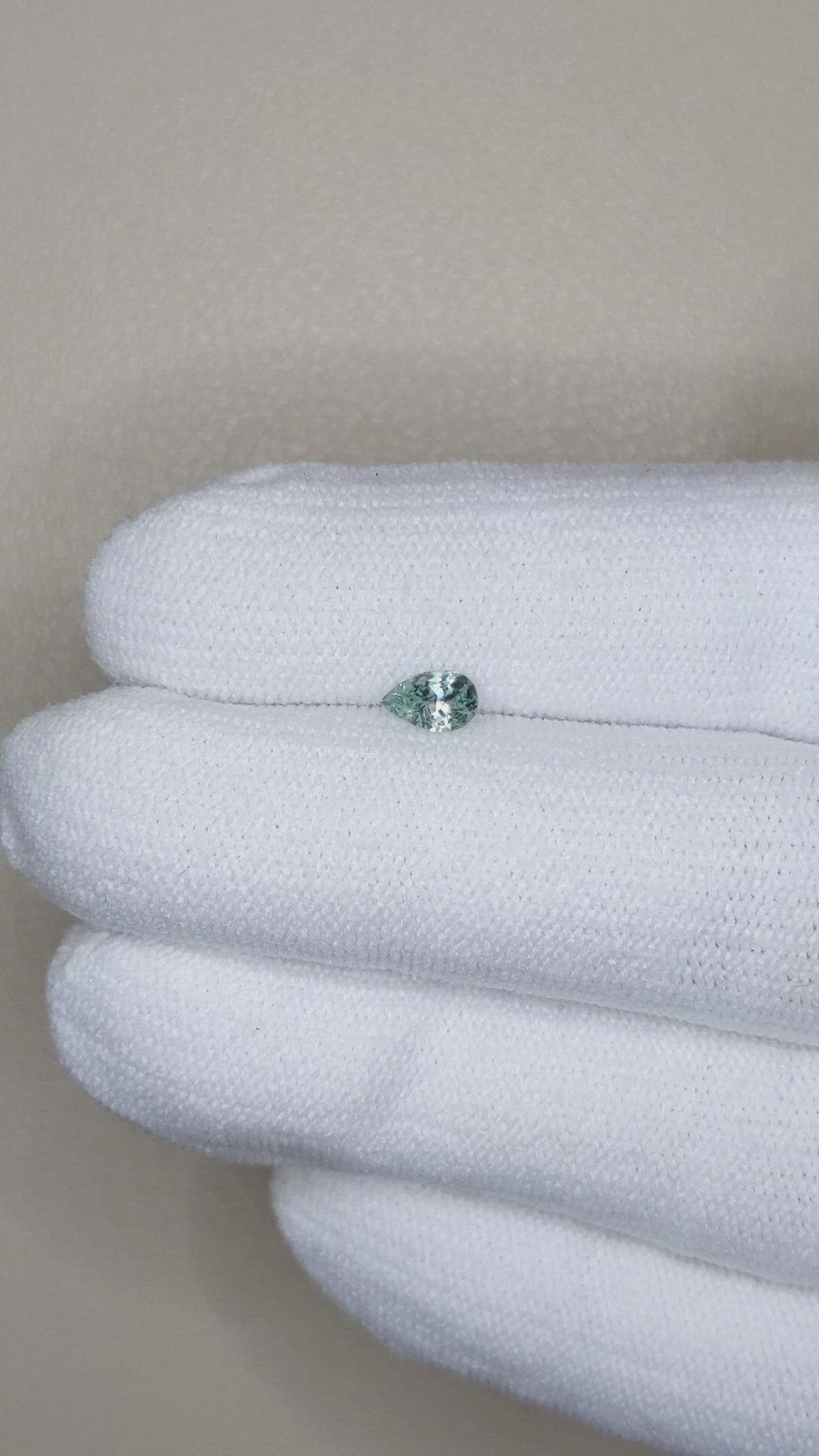 0.30 Ct. Bluish Green Sapphire from Montana Size Video