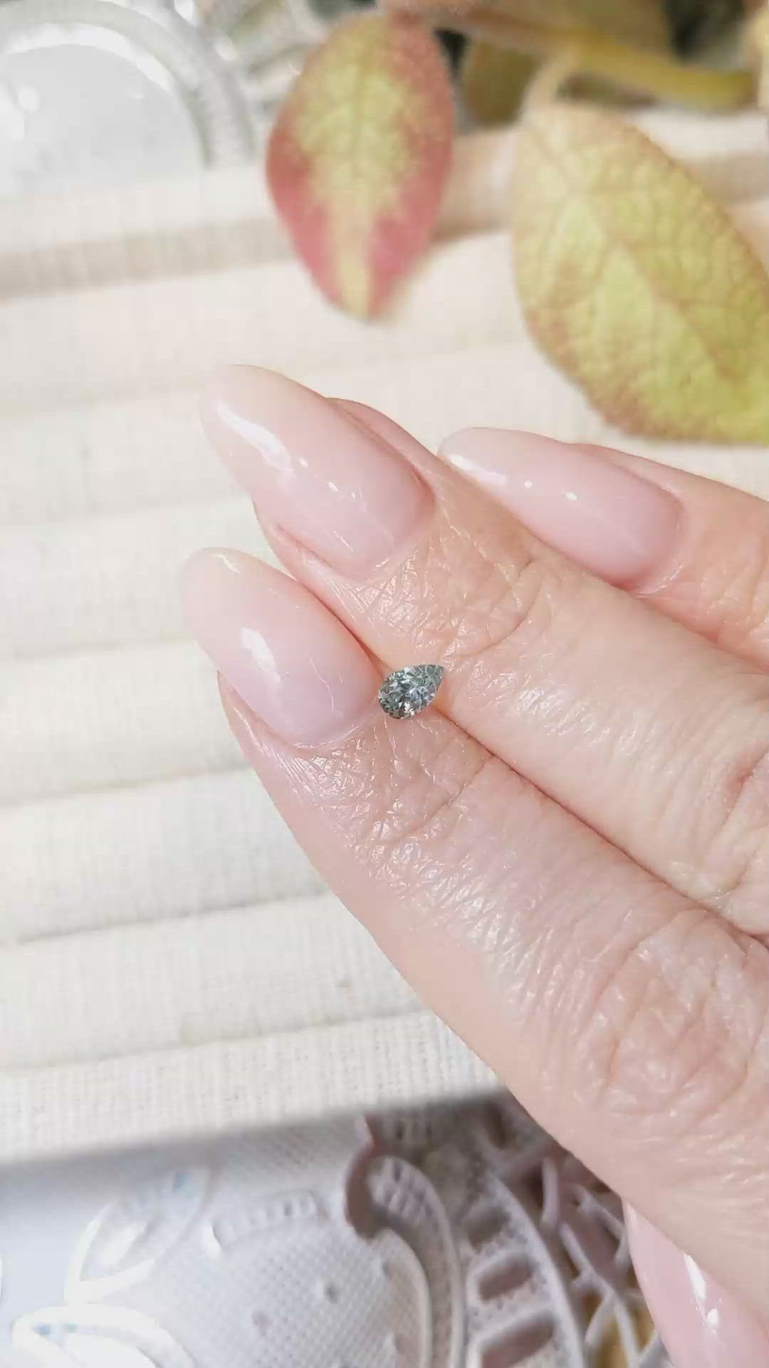 0.30 Ct. Bluish Green Sapphire from Montana Size Video