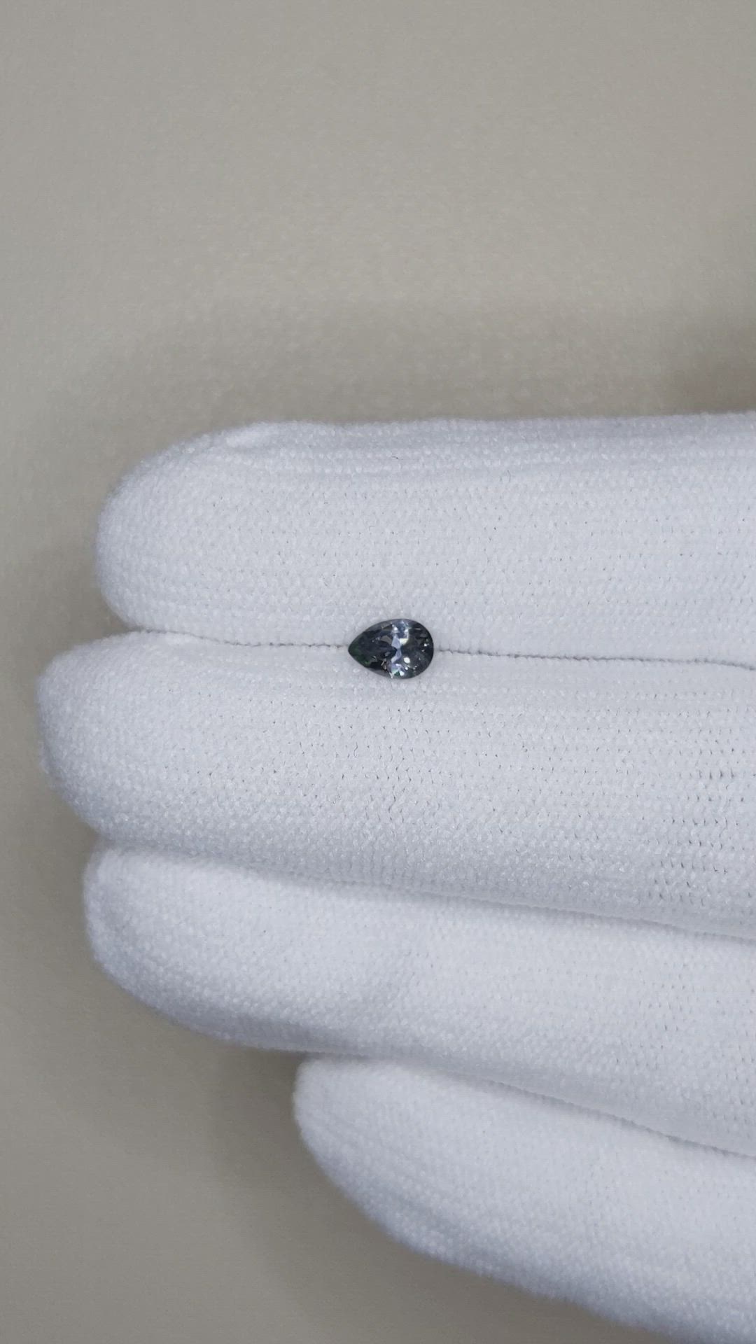 0.34 Ct. Bluish Grey Sapphire from Montana Size Video